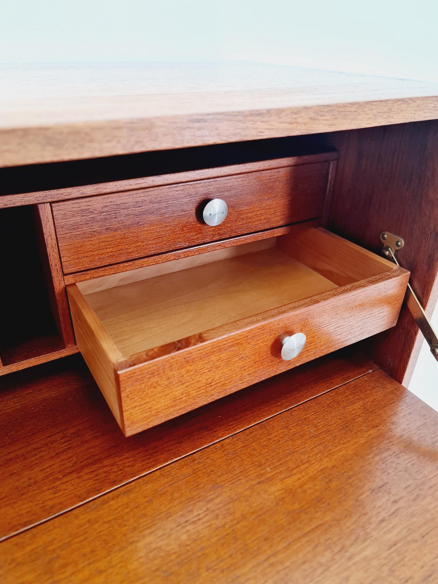 Vintage teak danish Highboard /Secretary By Bräntorps Fiesta library , 1960s