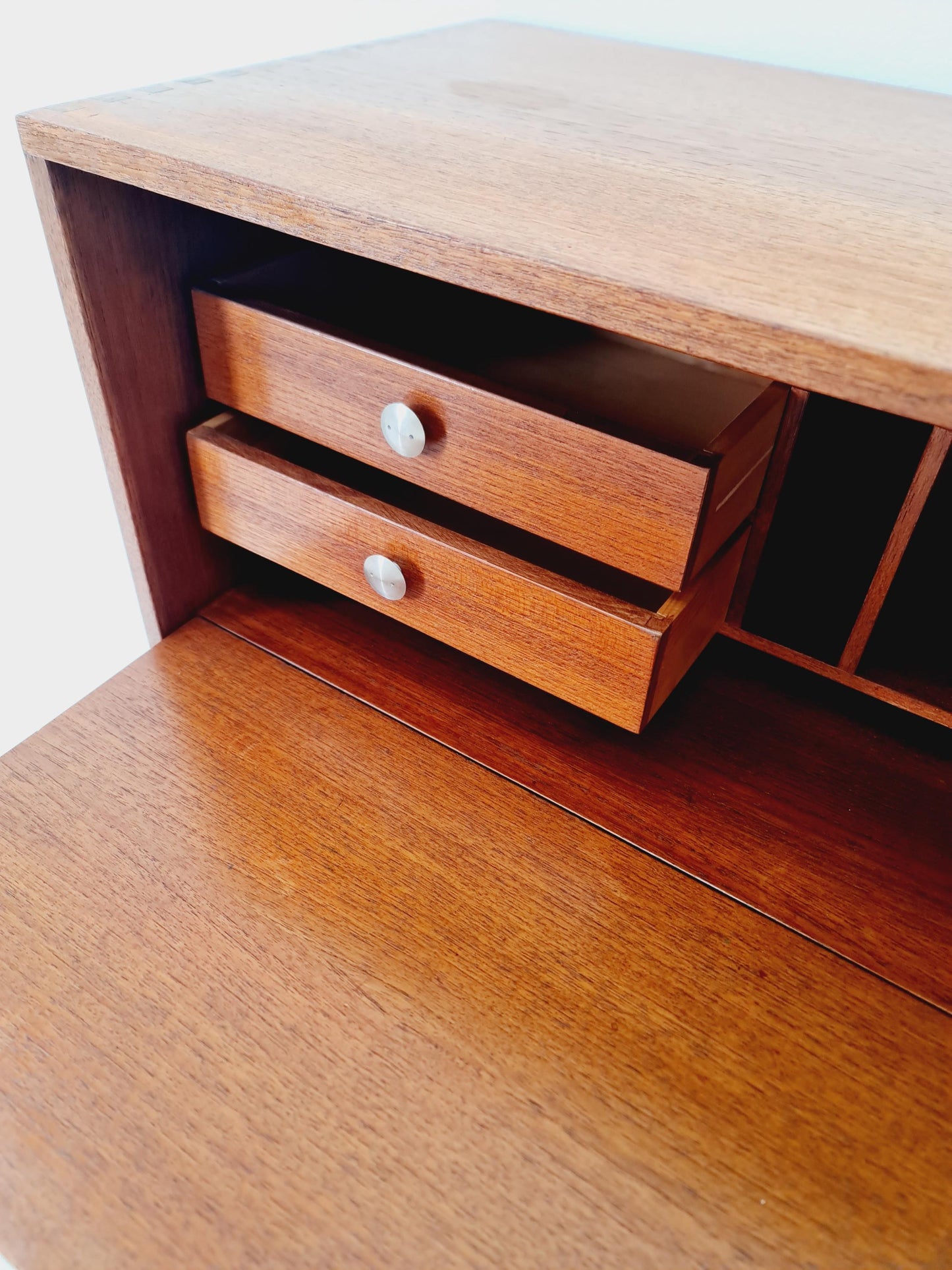 Vintage teak danish Highboard /Secretary By Bräntorps Fiesta library , 1960s