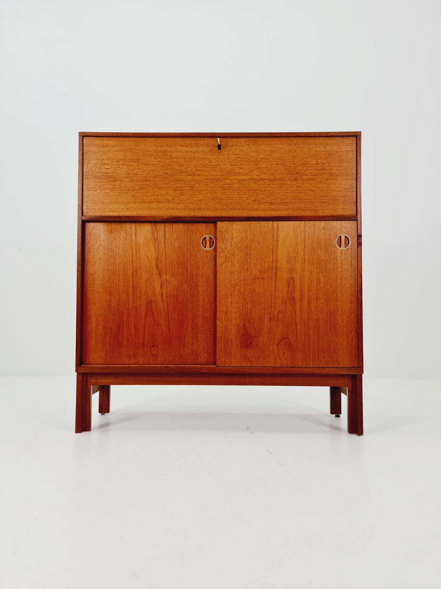Vintage teak danish Highboard /Secretary By Bräntorps Fiesta library , 1960s
