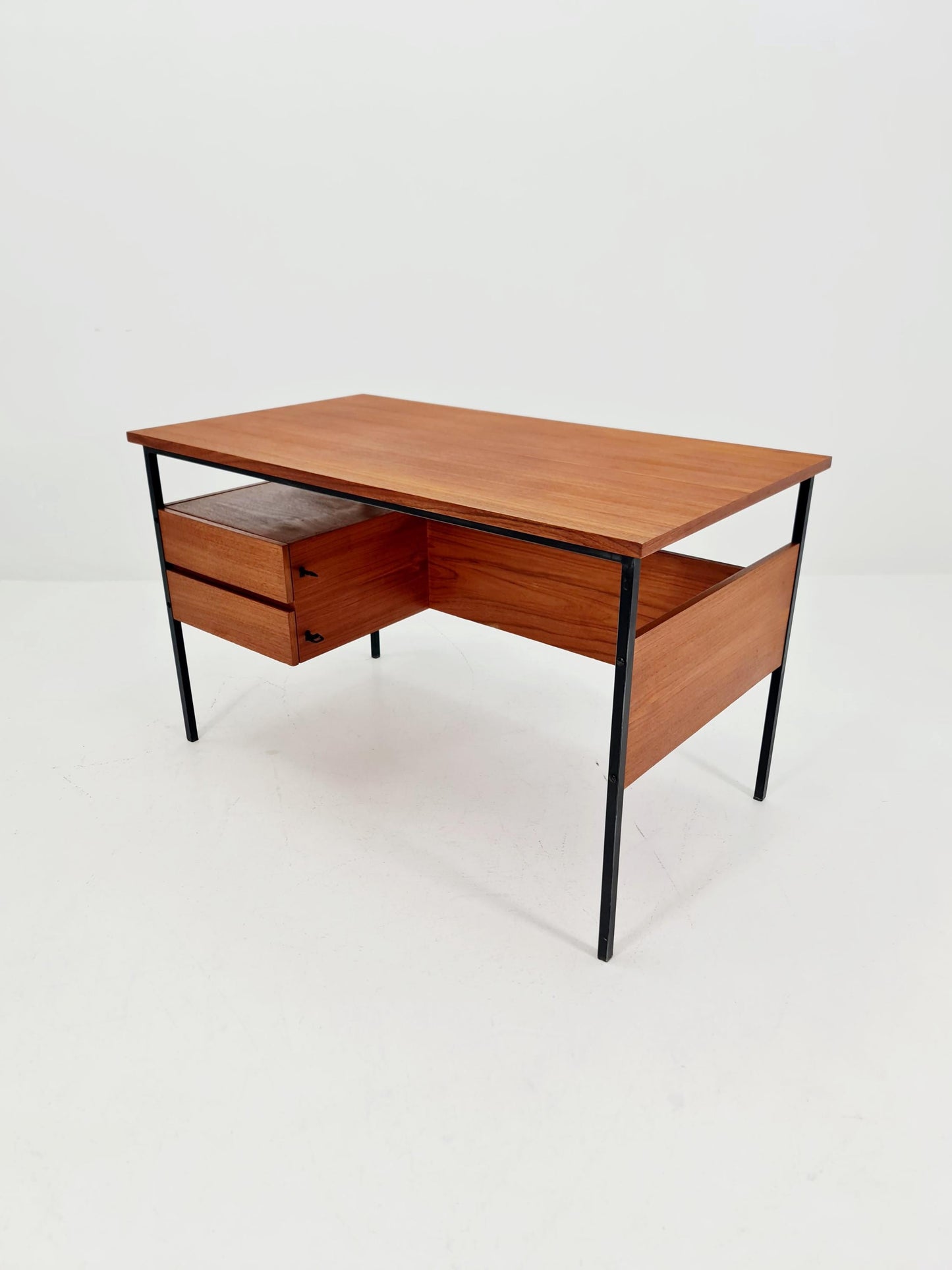 Mid century vintage desk French desk by Pierre Guariche , 1950s