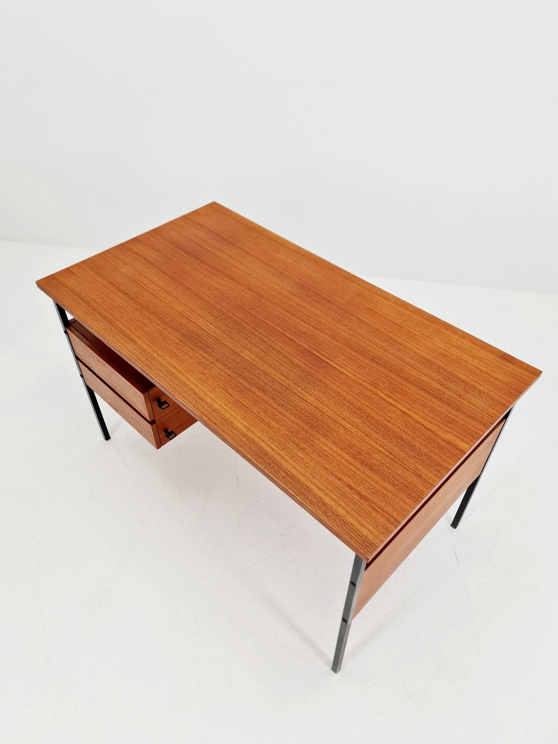 Mid century vintage desk French desk by Pierre Guariche , 1950s