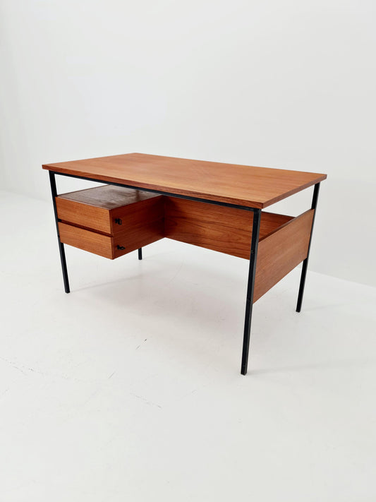 Mid century vintage desk French desk by Pierre Guariche , 1950s