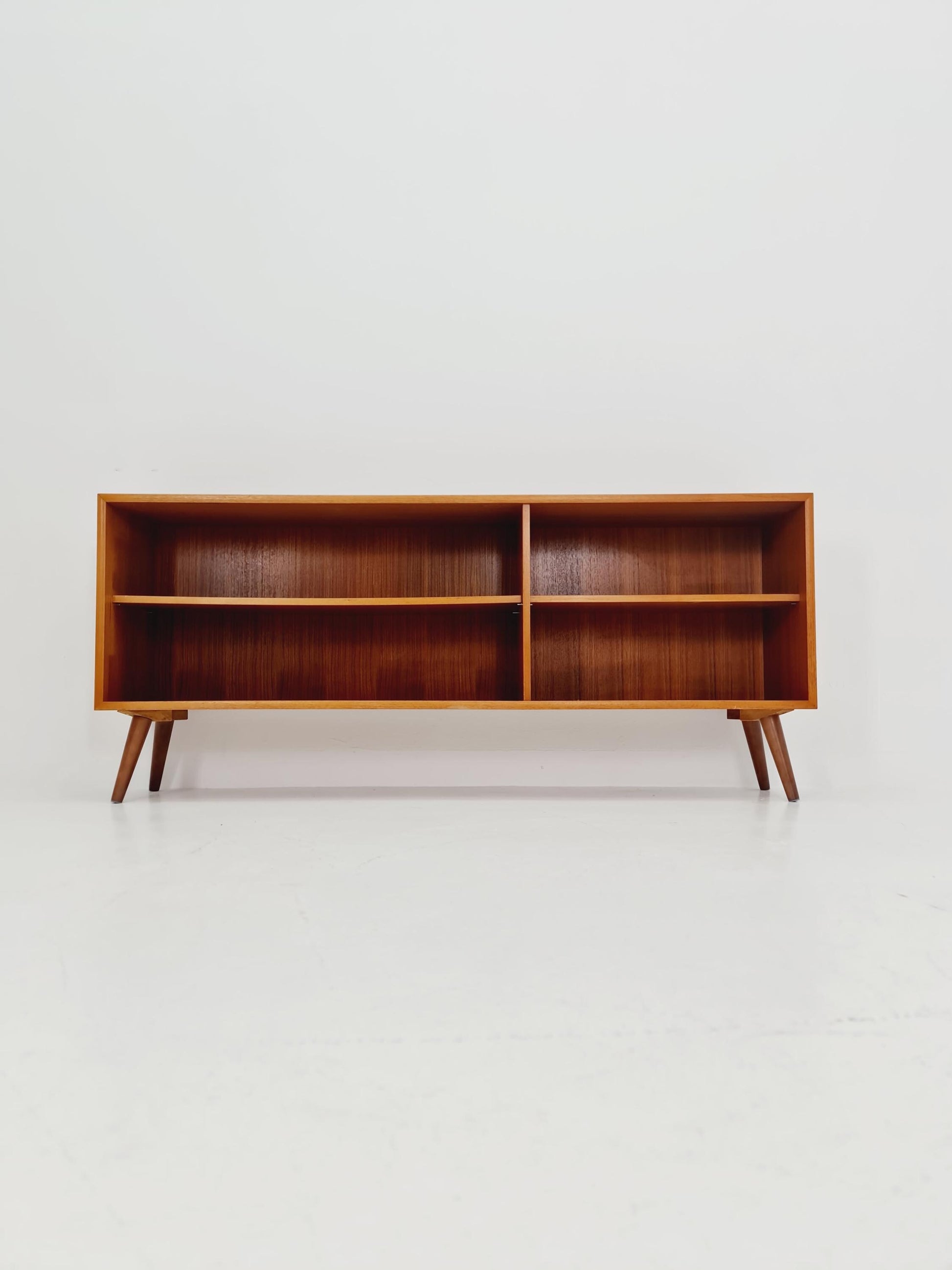 Midcentury vintage teak danish cabinet book case, 1960s