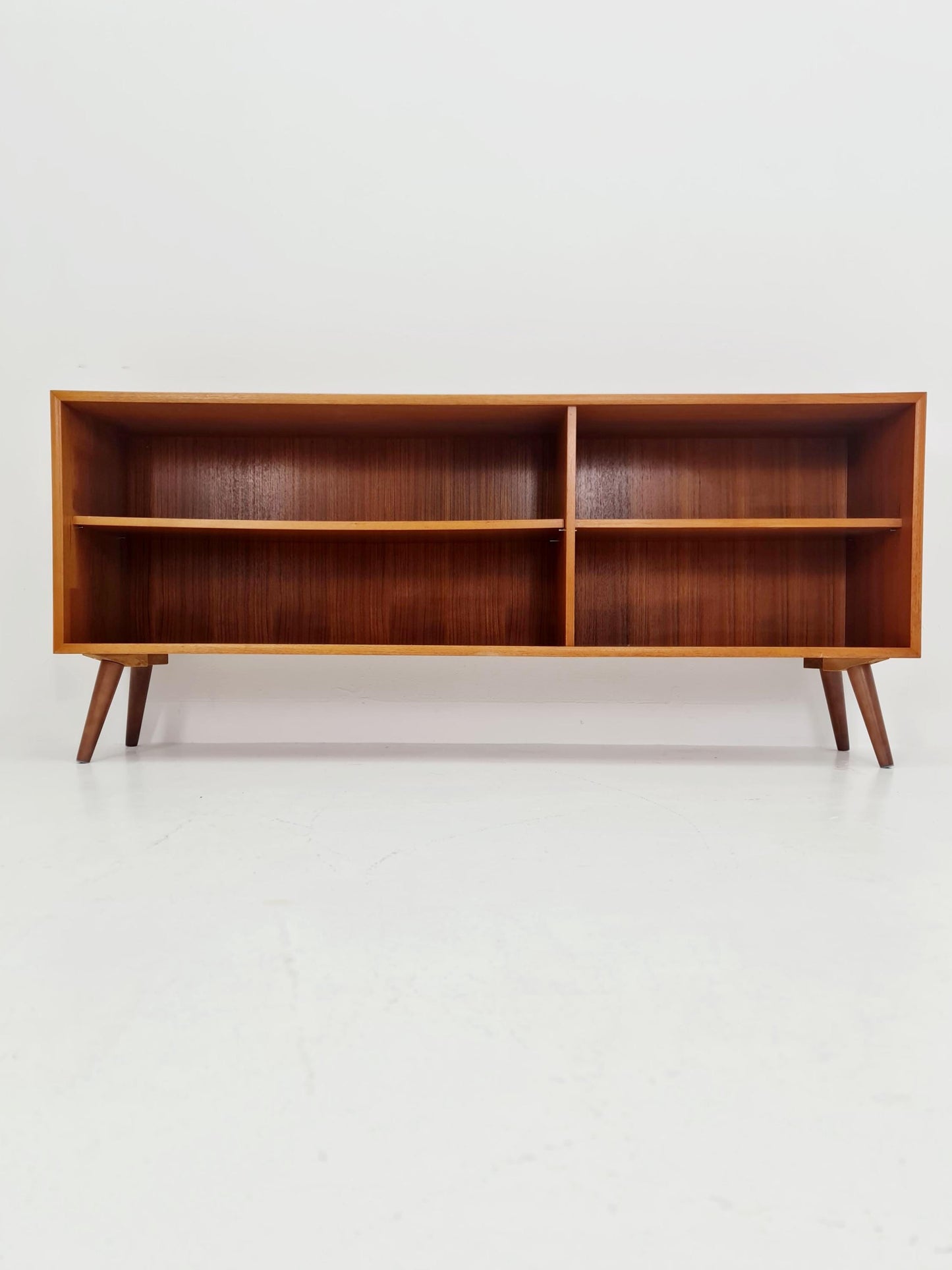 Midcentury vintage teak danish cabinet book case, 1960s