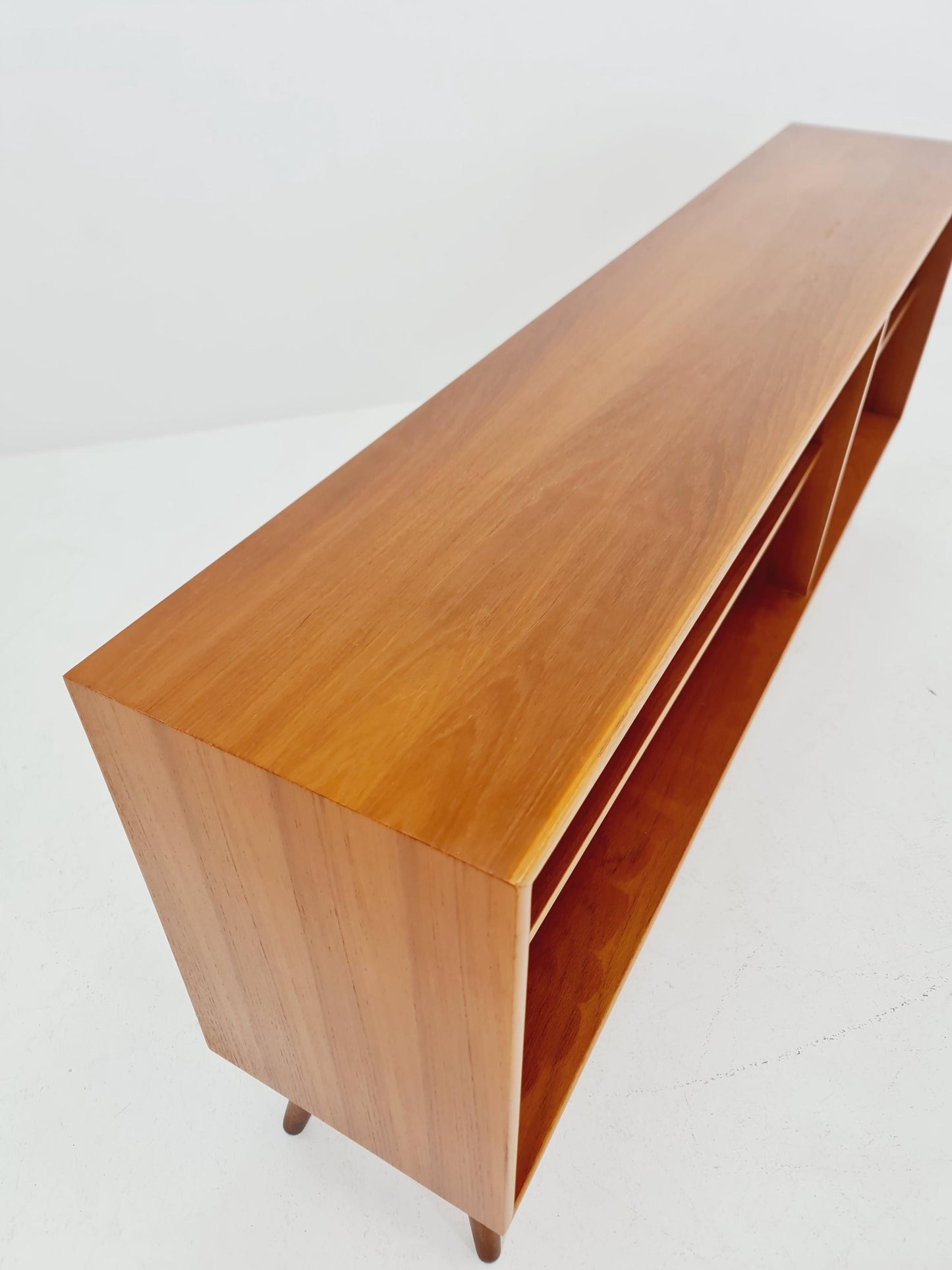 Midcentury vintage teak danish cabinet book case, 1960s