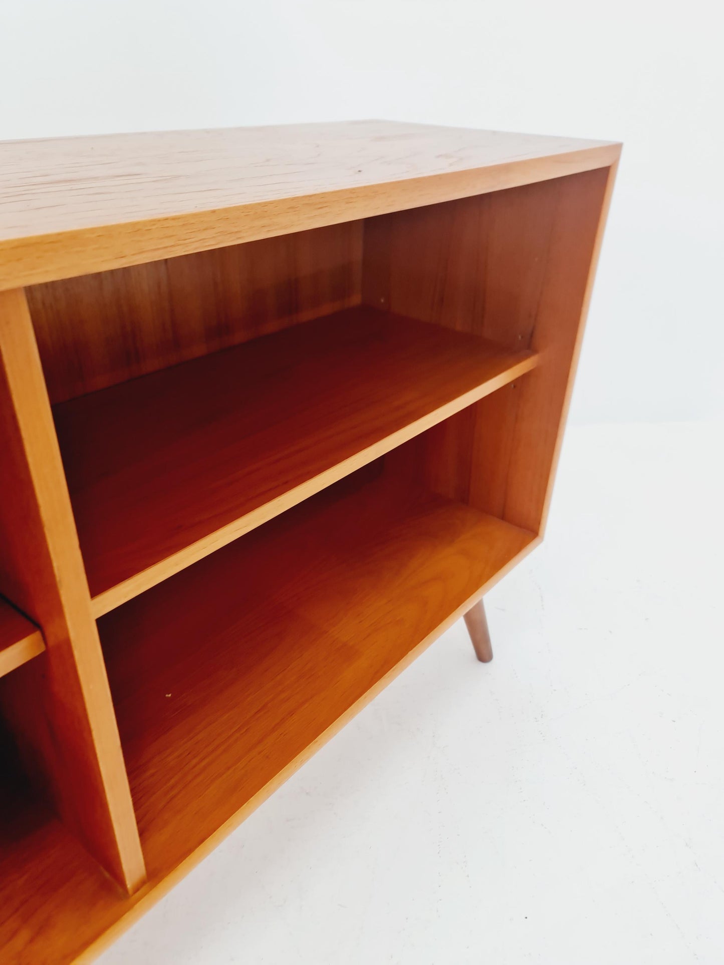Midcentury vintage teak danish cabinet book case, 1960s
