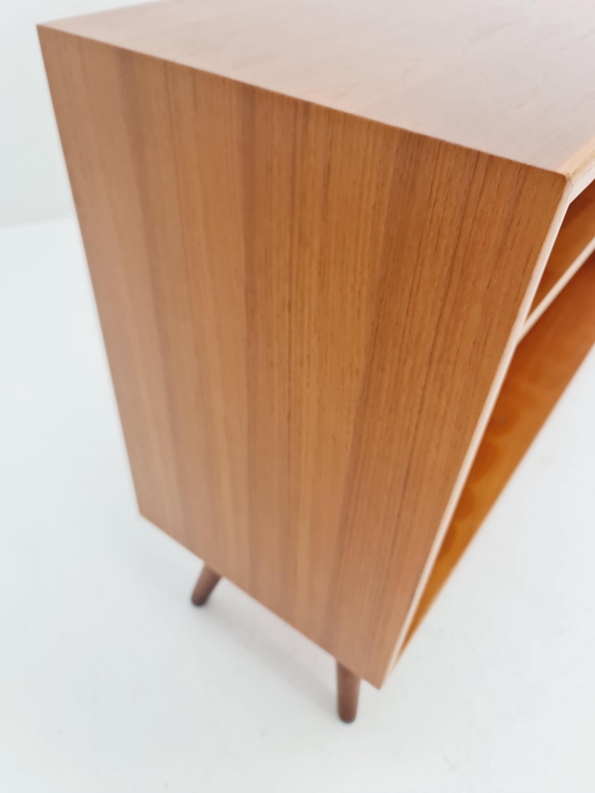 Midcentury vintage teak danish cabinet book case, 1960s