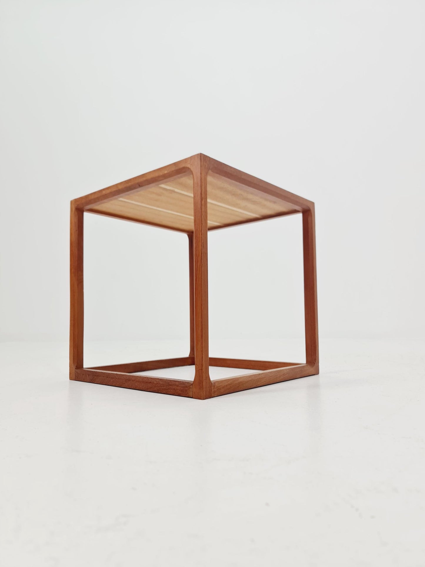 Midcentury Danish teak side table /cube chess by Kai kristiansen for Aksel kjersgaard 1960s
