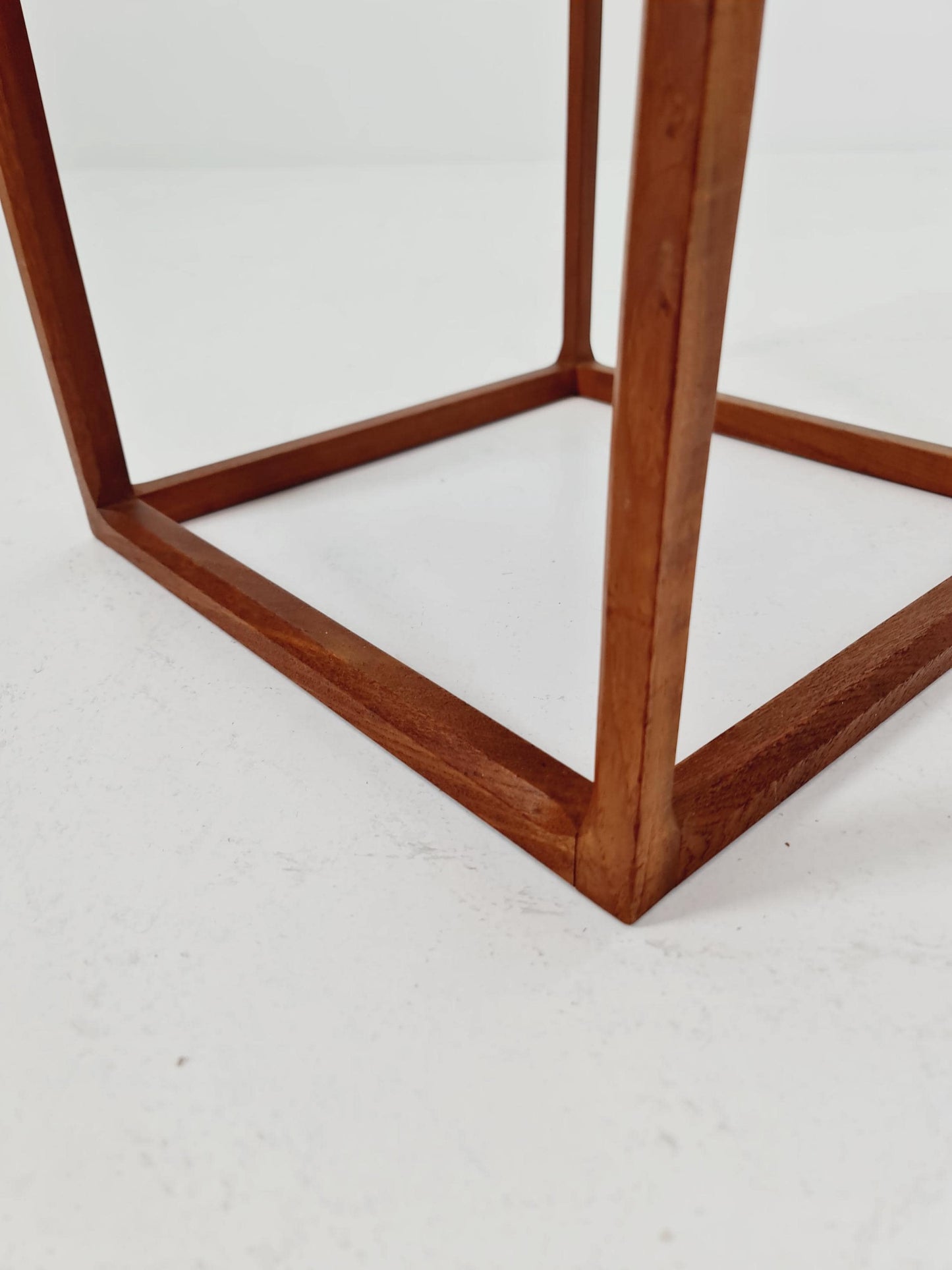 Midcentury Danish teak side table /cube chess by Kai kristiansen for Aksel kjersgaard 1960s