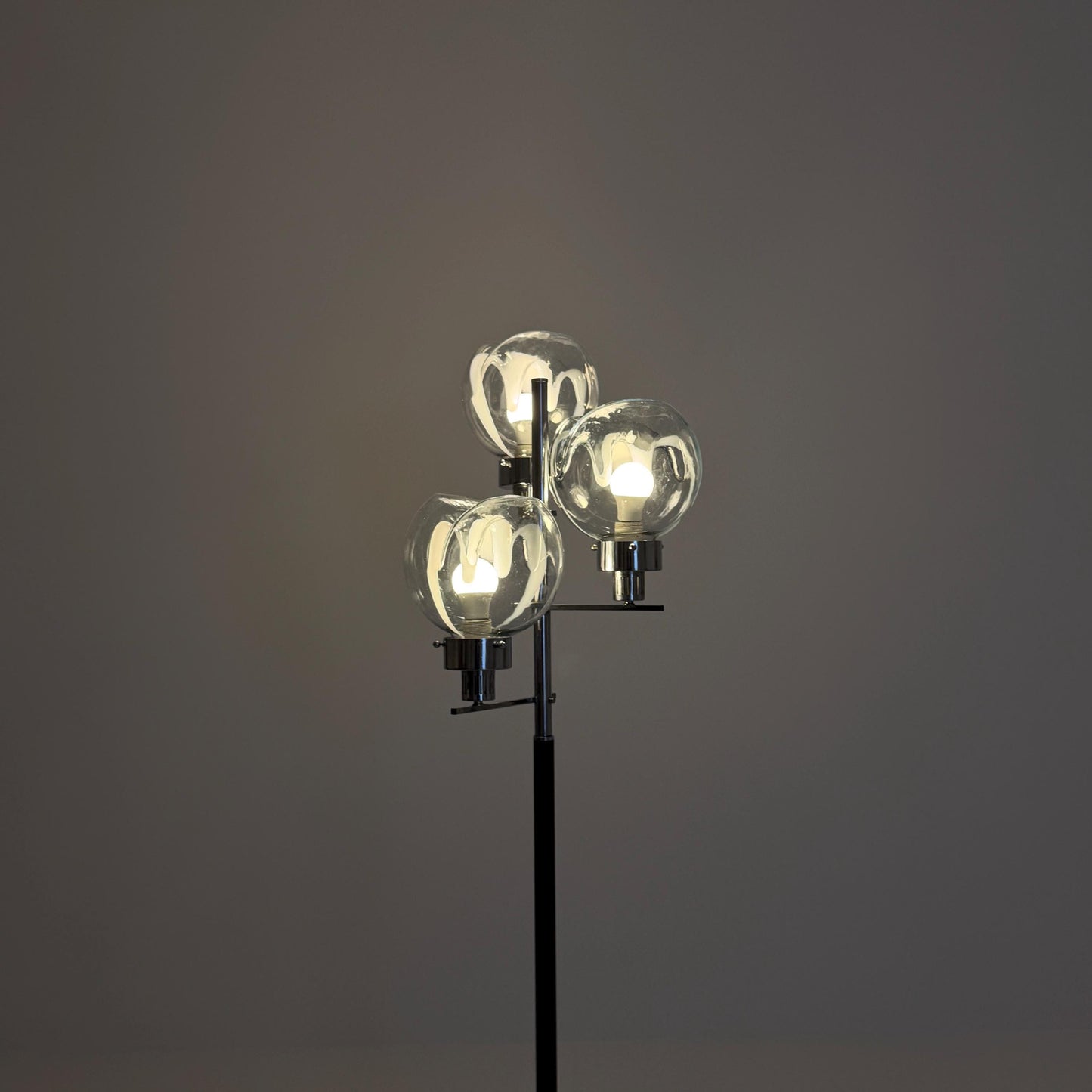 Mid Century Italian 3-Light Floor Lamp by Gaetano Sciolari for Mazzega, 1970s