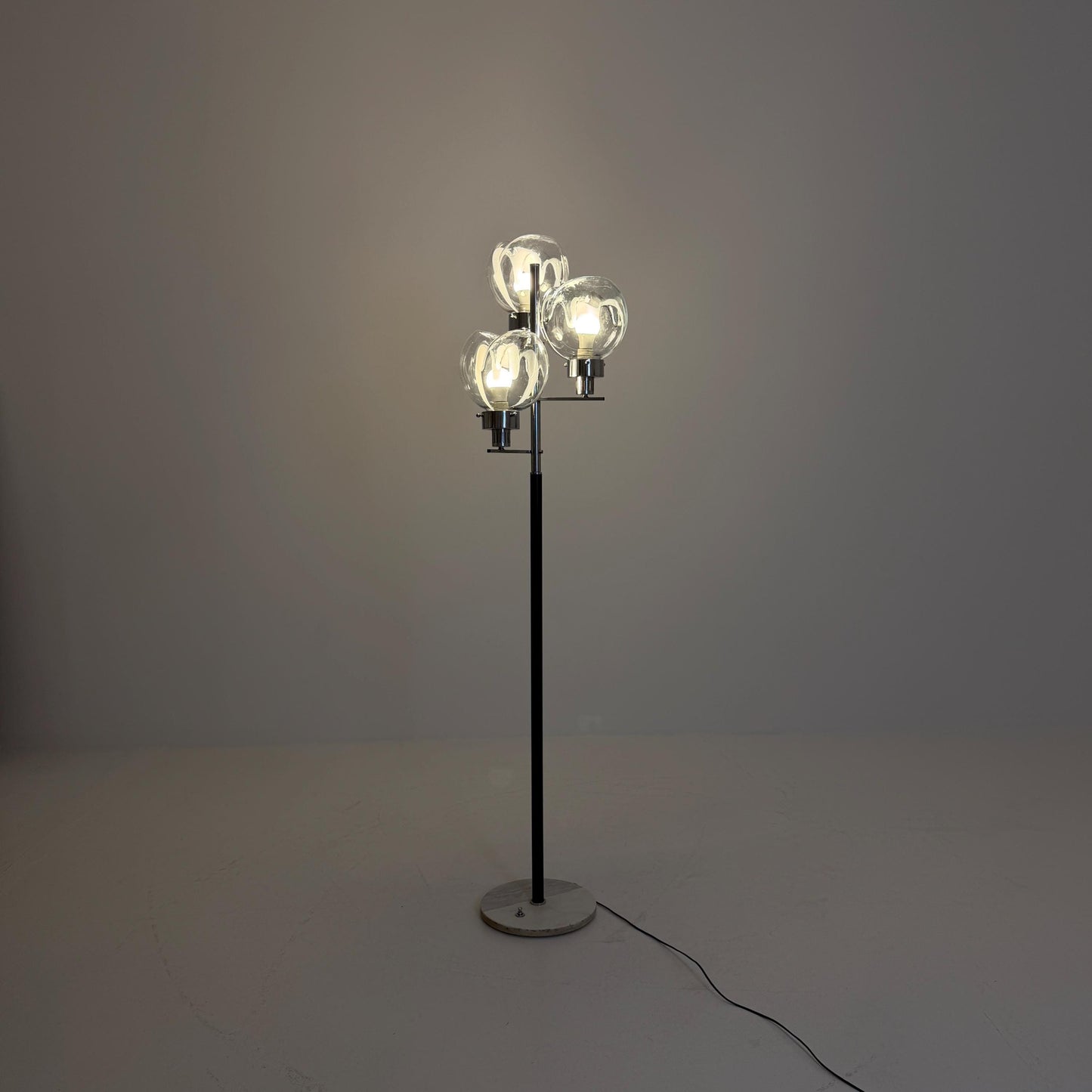 Mid Century Italian 3-Light Floor Lamp by Gaetano Sciolari for Mazzega, 1970s