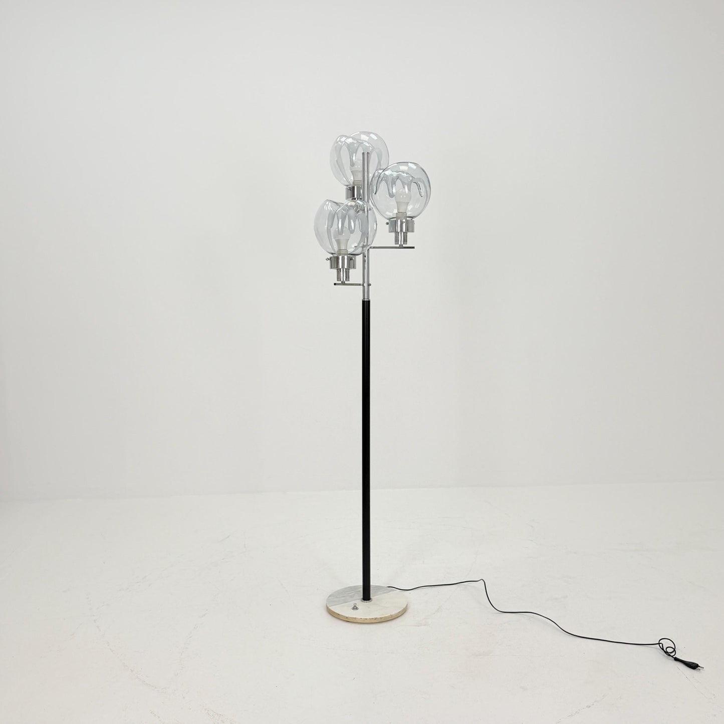 Mid Century Italian 3-Light Floor Lamp by Gaetano Sciolari for Mazzega, 1970s