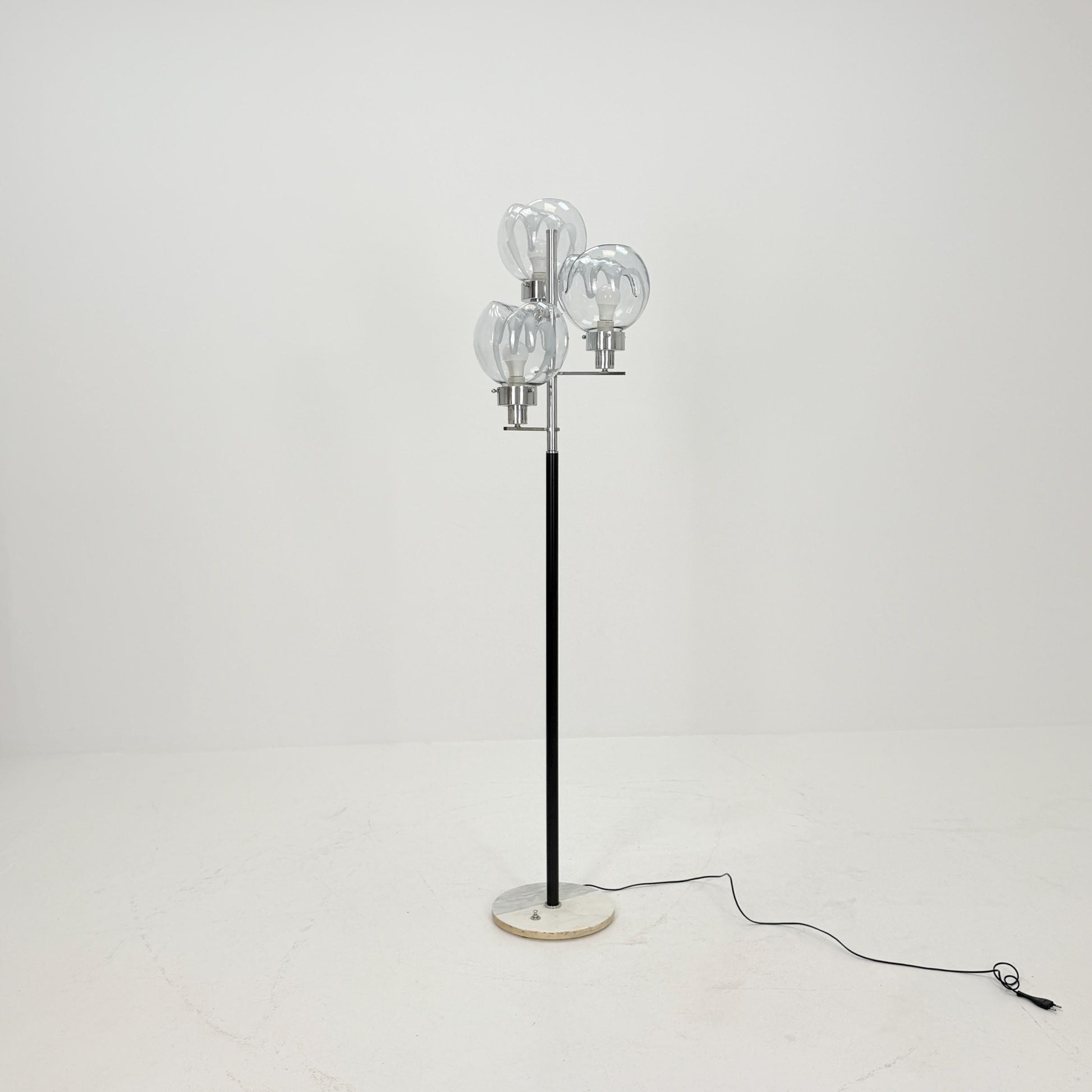 Mid Century Italian 3-Light Floor Lamp by Gaetano Sciolari for Mazzega, 1970s