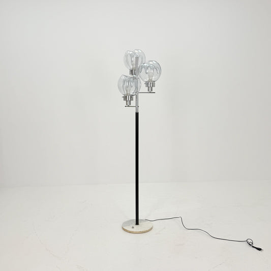 Mid Century Italian 3-Light Floor Lamp by Gaetano Sciolari for Mazzega, 1970s