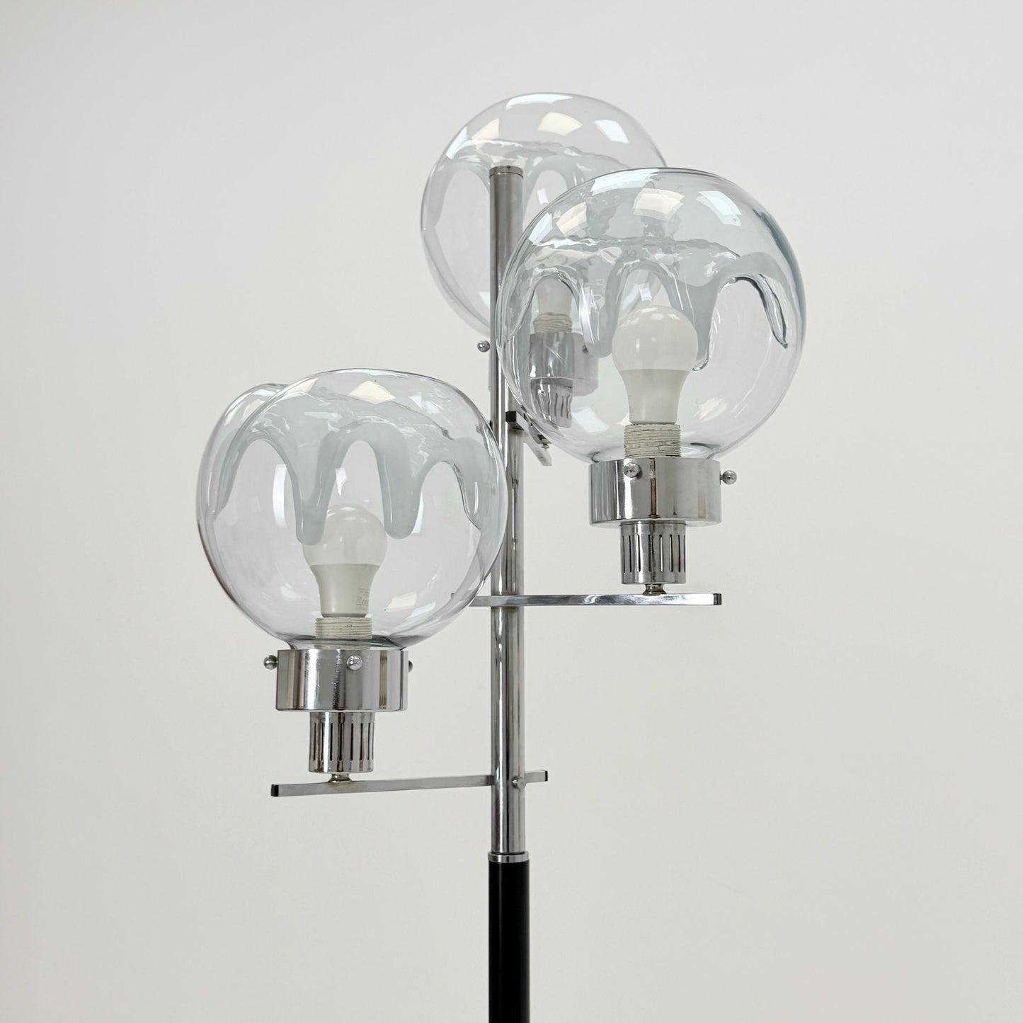 Mid Century Italian 3-Light Floor Lamp by Gaetano Sciolari for Mazzega, 1970s