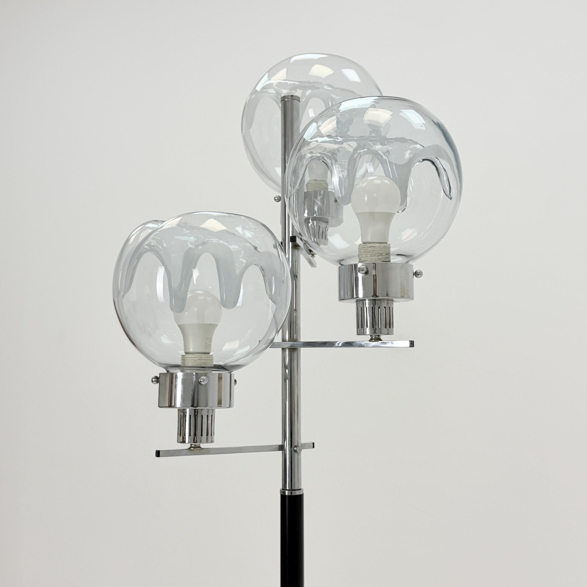 Mid Century Italian 3-Light Floor Lamp by Gaetano Sciolari for Mazzega, 1970s