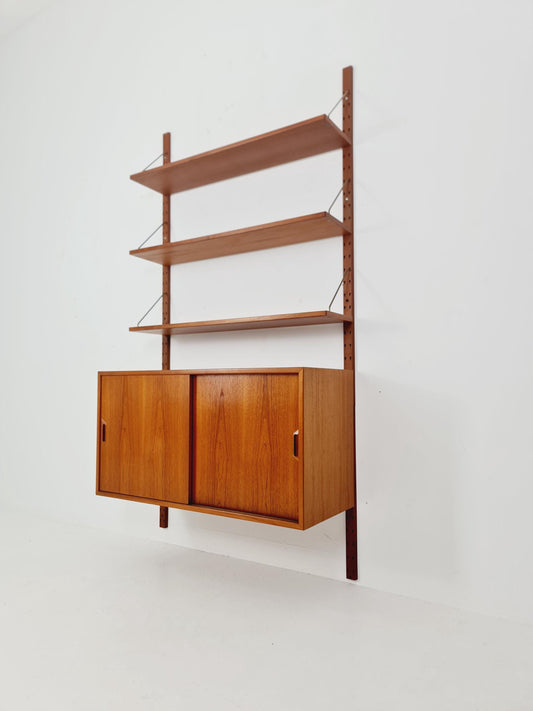 Rare Mid century Danish Teak Wall Unit by Sven Ellekaer For Abert Hansen, Denmark, 1960s