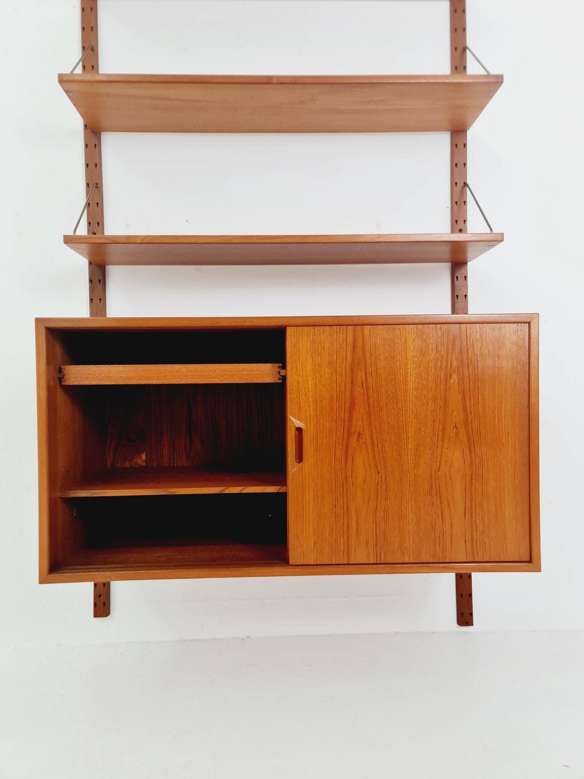 Rare Mid century Danish Teak Wall Unit by Sven Ellekaer For Abert Hansen, Denmark, 1960s