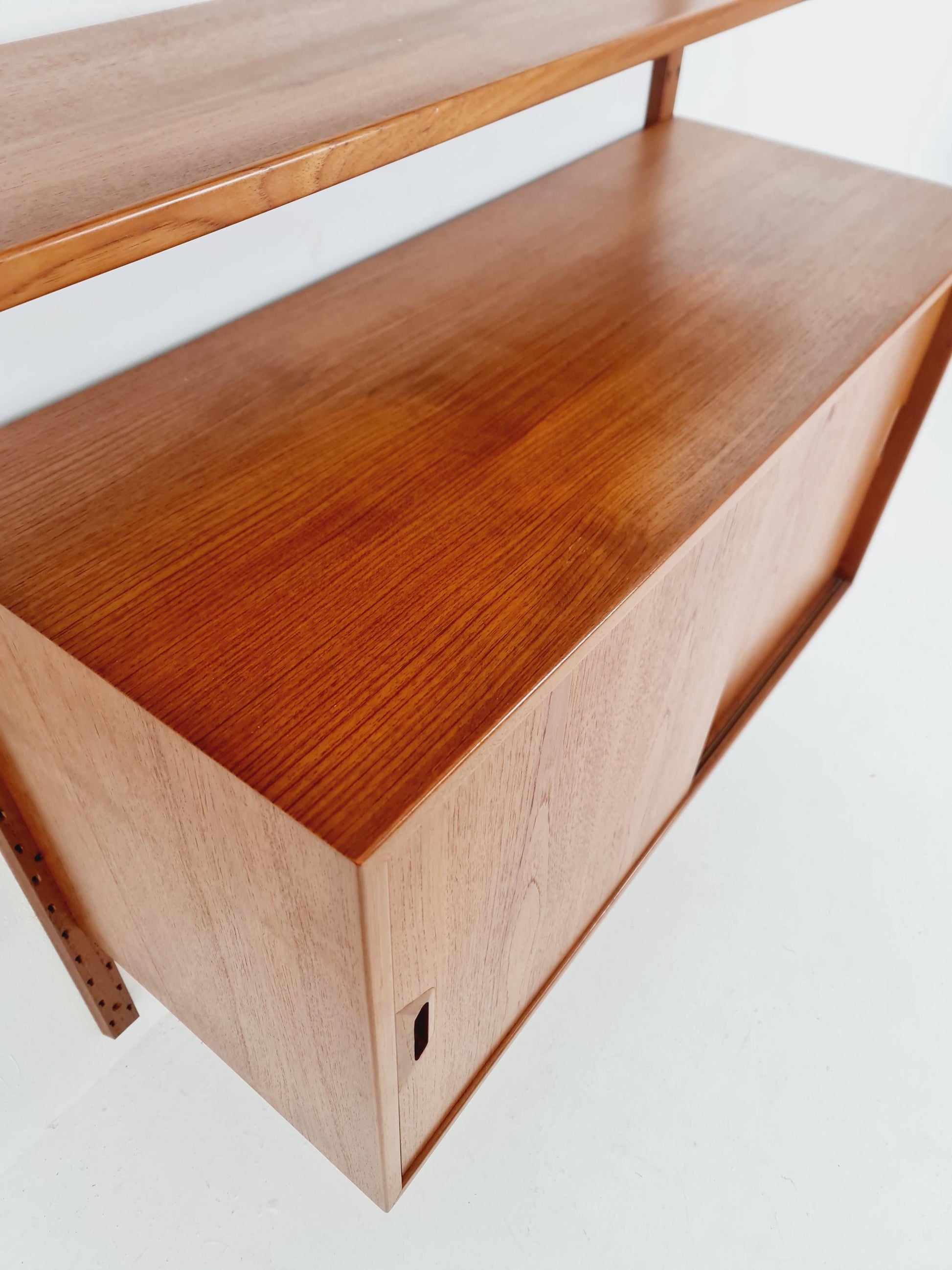 Rare Mid century Danish Teak Wall Unit by Sven Ellekaer For Abert Hansen, Denmark, 1960s