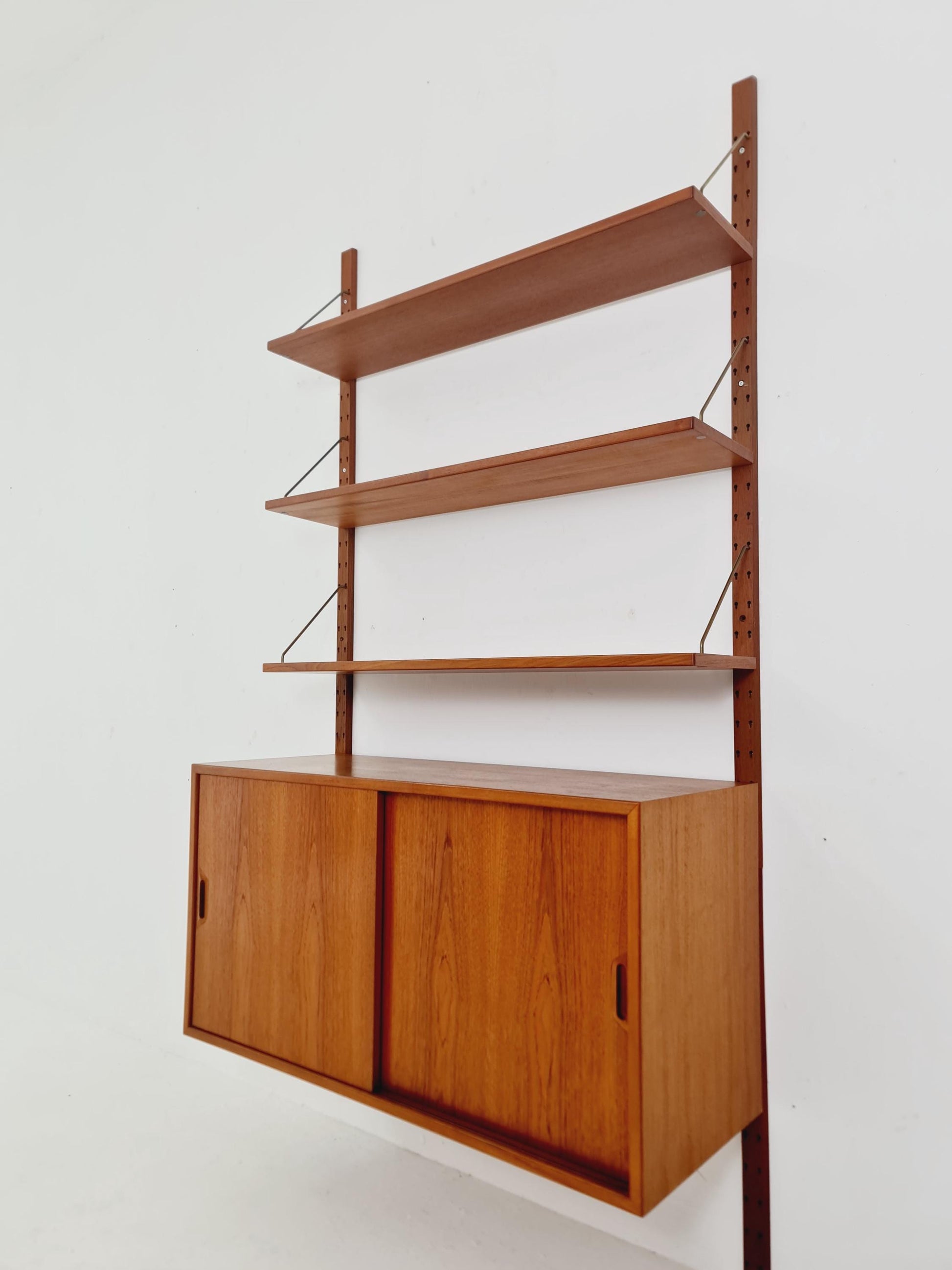 Rare Mid century Danish Teak Wall Unit by Sven Ellekaer For Abert Hansen, Denmark, 1960s