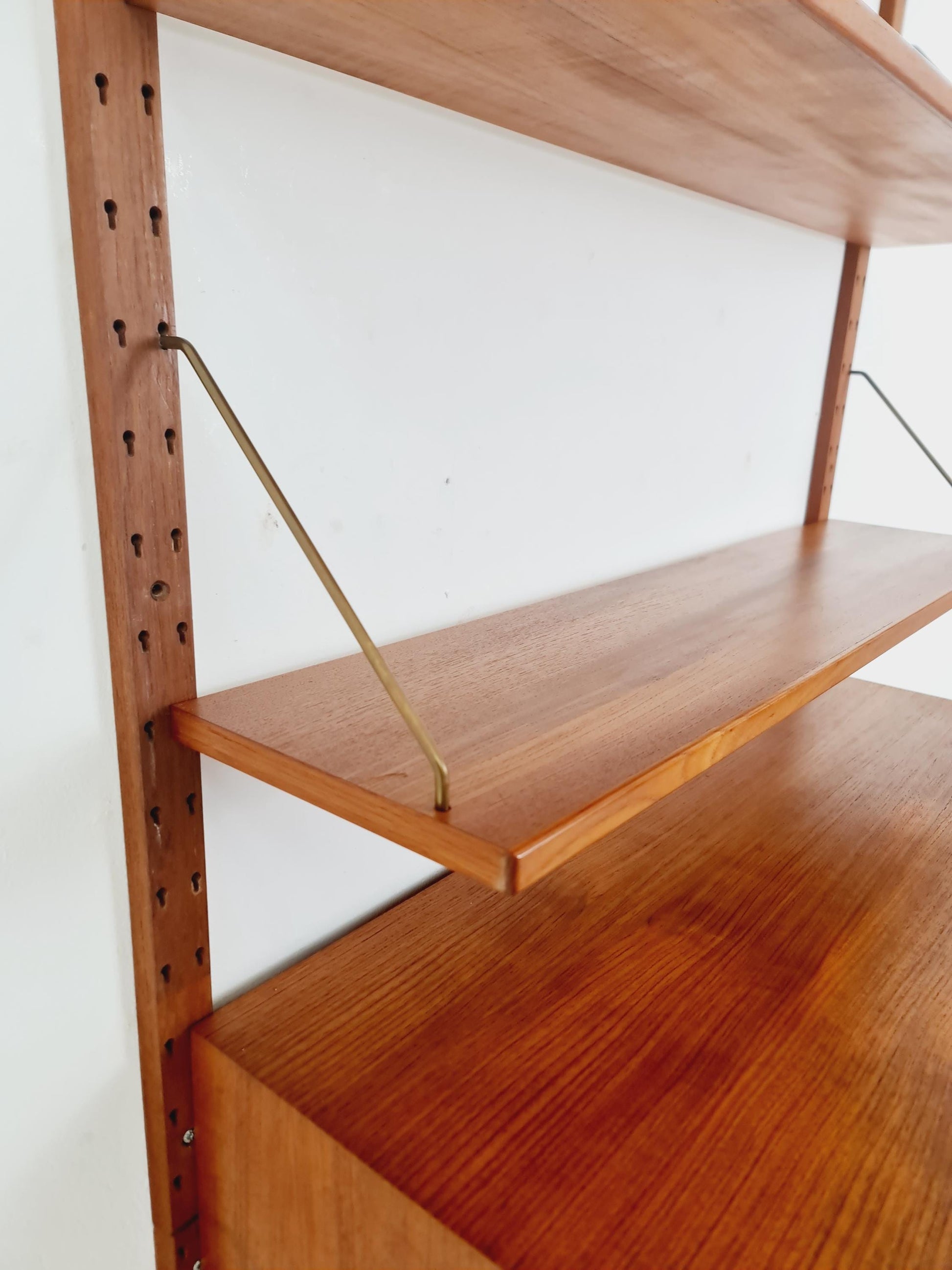 Rare Mid century Danish Teak Wall Unit by Sven Ellekaer For Abert Hansen, Denmark, 1960s