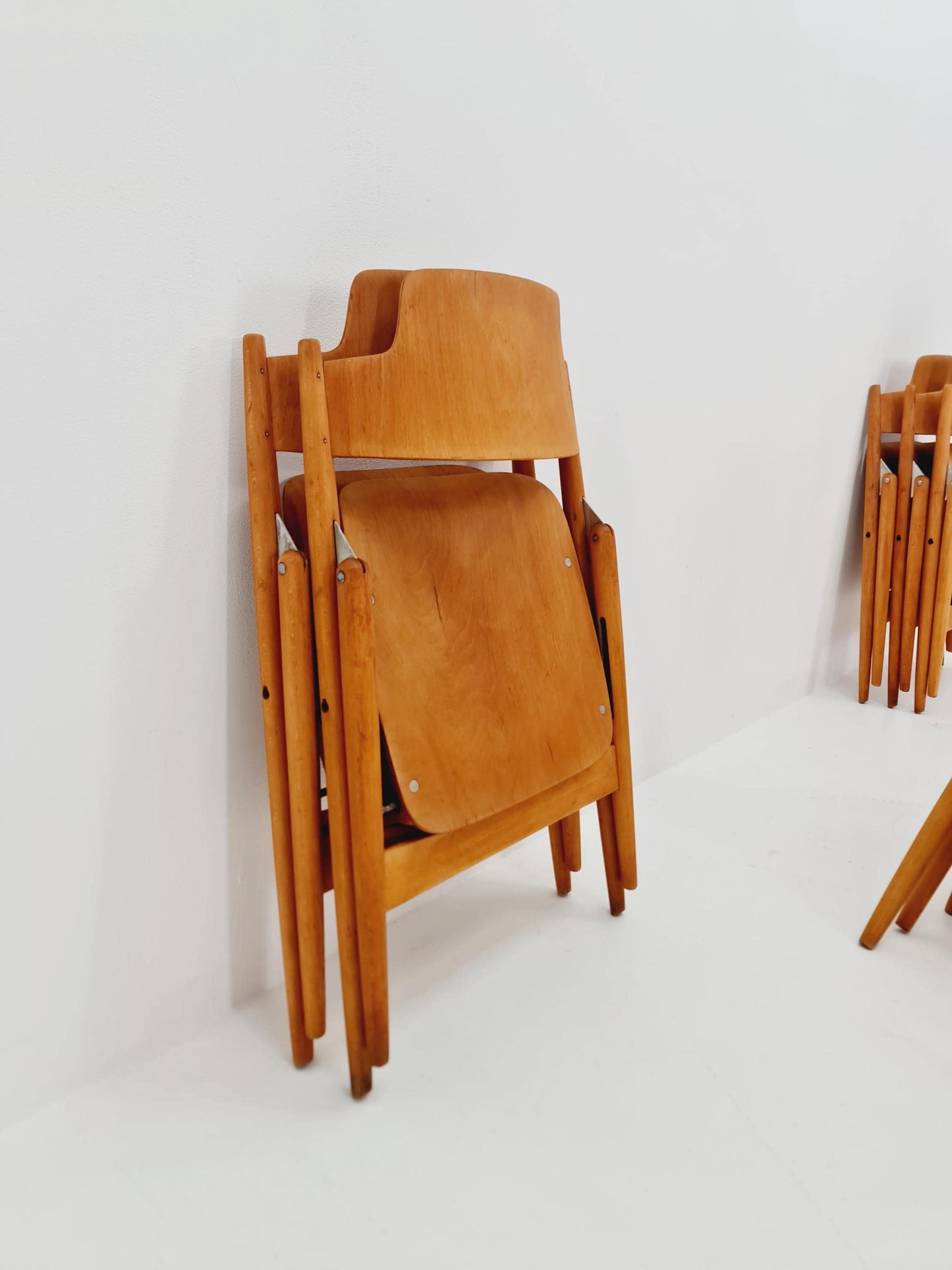 1of 16 Austrian folding chair model SE18 by Egon Eiermann for Wilde & Spieth, 1950s