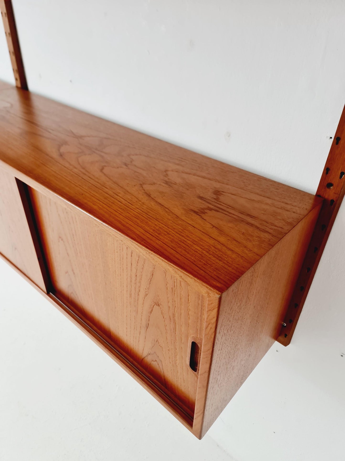 Rare Mid century Danish Teak Wall Unit 2 cabinet by Sven Ellekaer For Abert Hansen, Denmark, 1960s