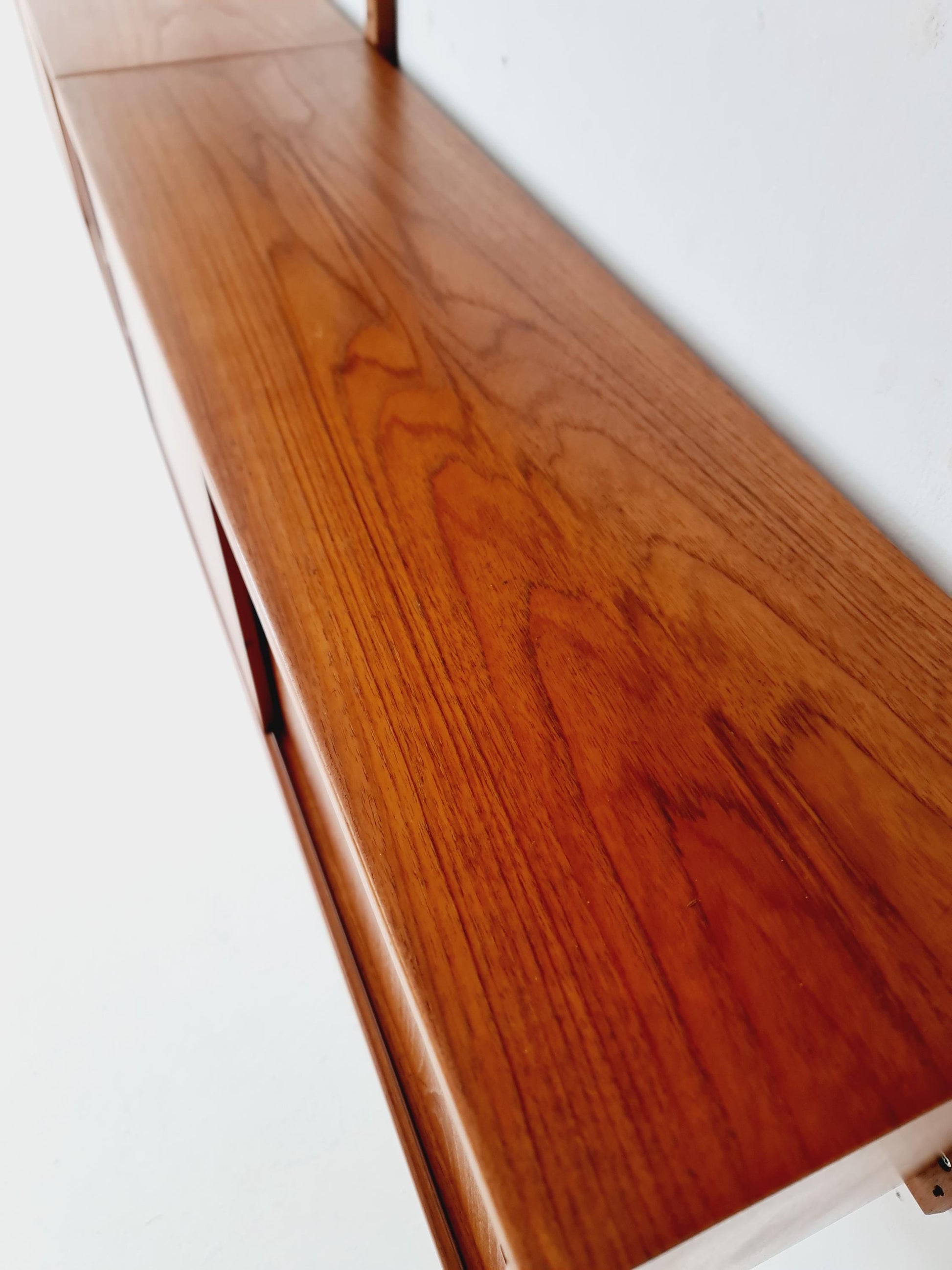 Rare Mid century Danish Teak Wall Unit 2 cabinet by Sven Ellekaer For Abert Hansen, Denmark, 1960s