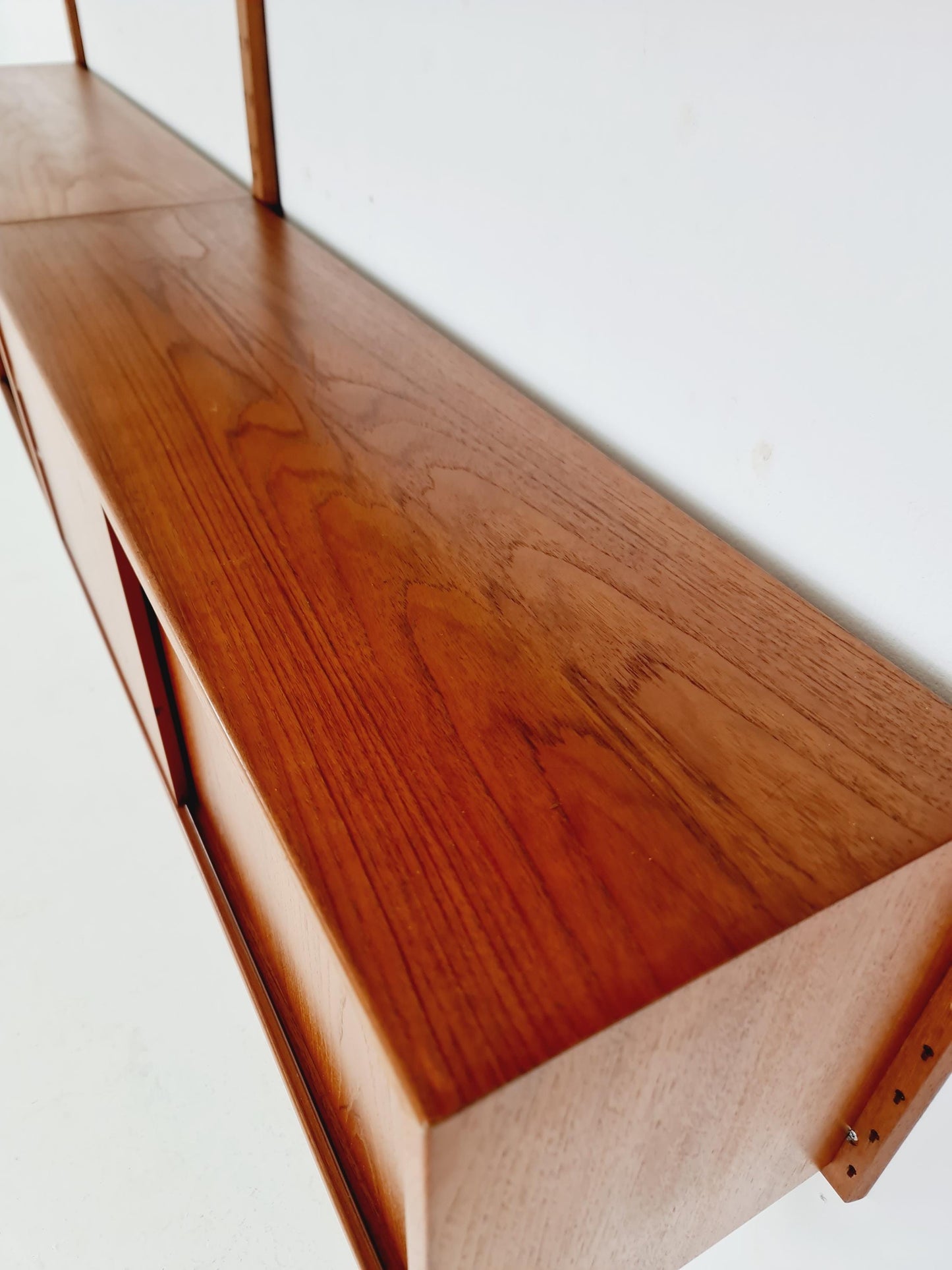 Rare Mid century Danish Teak Wall Unit 2 cabinet by Sven Ellekaer For Abert Hansen, Denmark, 1960s