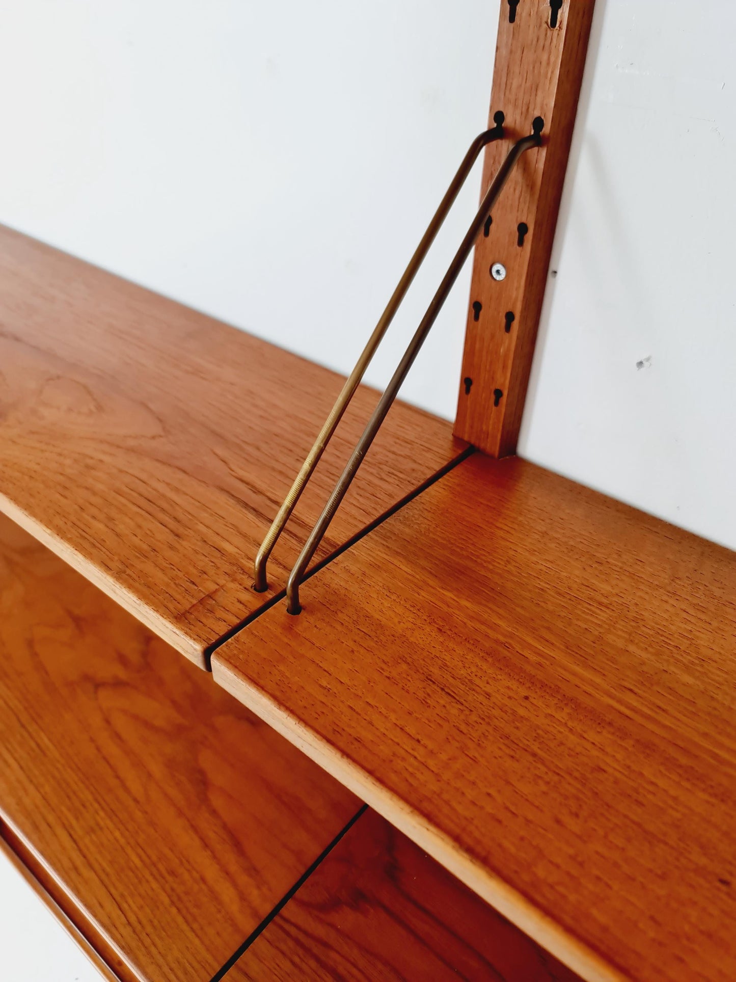 Rare Mid century Danish Teak Wall Unit 2 cabinet by Sven Ellekaer For Abert Hansen, Denmark, 1960s