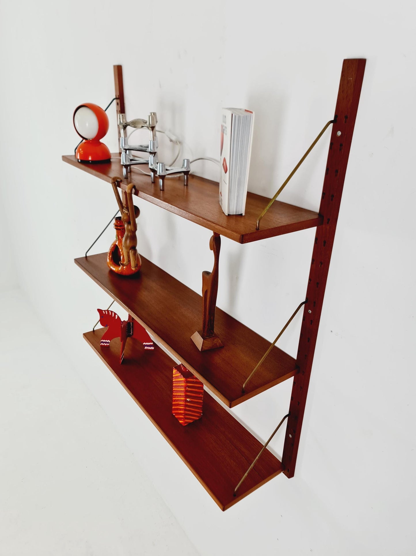 Rare Mid century Danish Teak Wall Unit by Sven Ellekaer For Abert Hansen, Denmark, 1960s