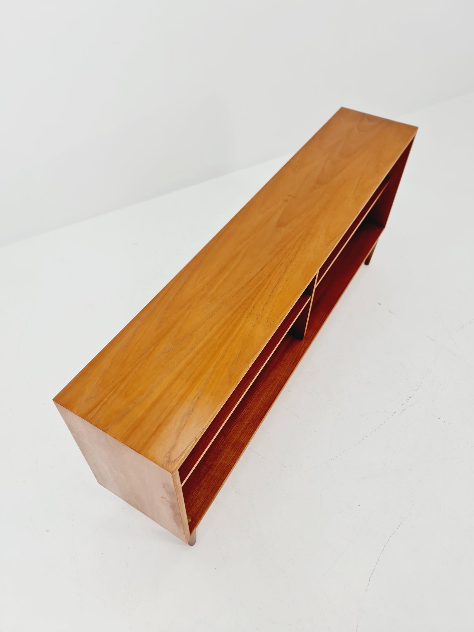 Midcentury vintage teak danish cabinet book case, 1960s