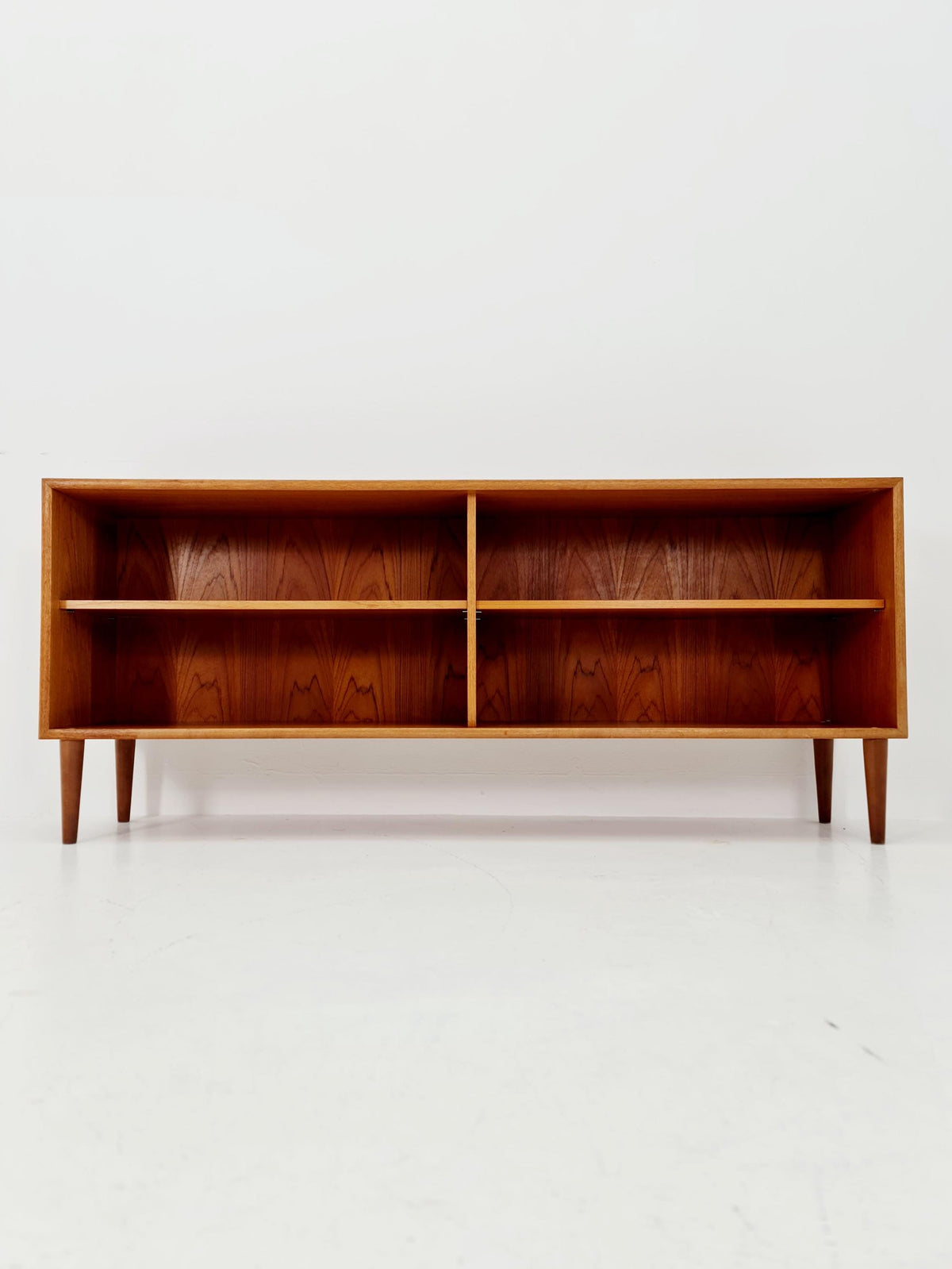 Midcentury vintage teak danish cabinet book case, 1960s