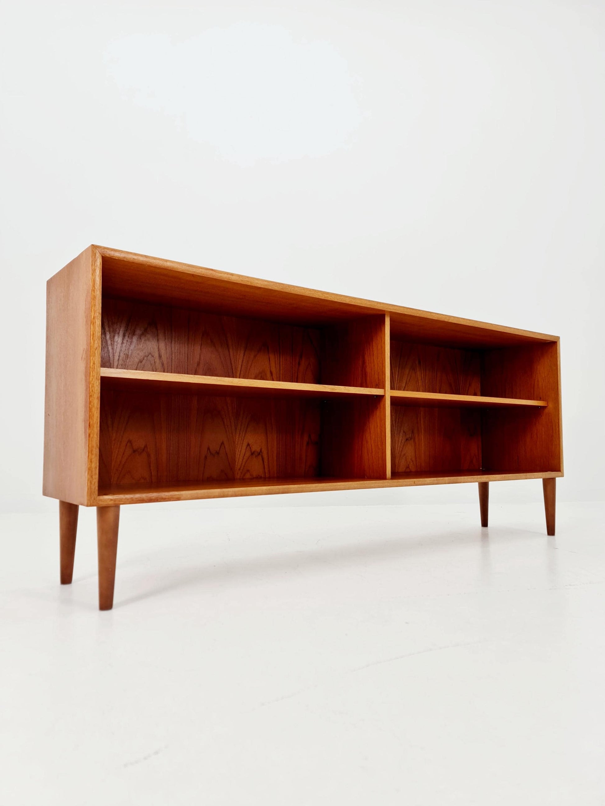 Midcentury vintage teak danish cabinet book case, 1960s
