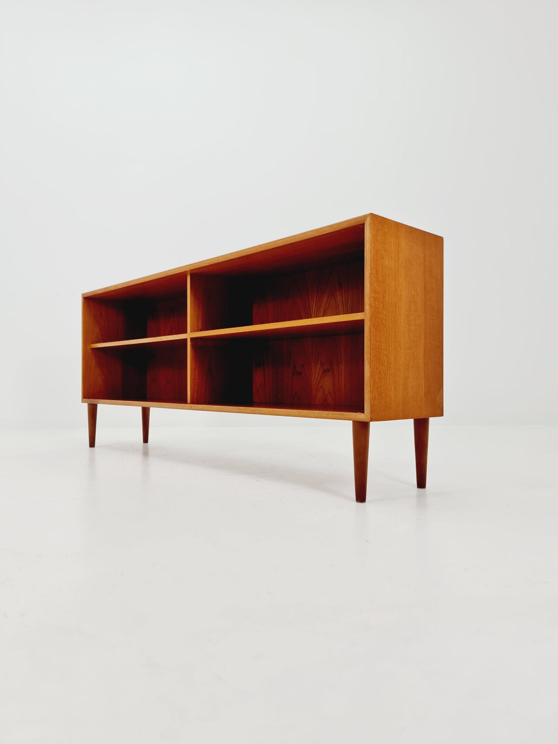 Midcentury vintage teak danish cabinet book case, 1960s
