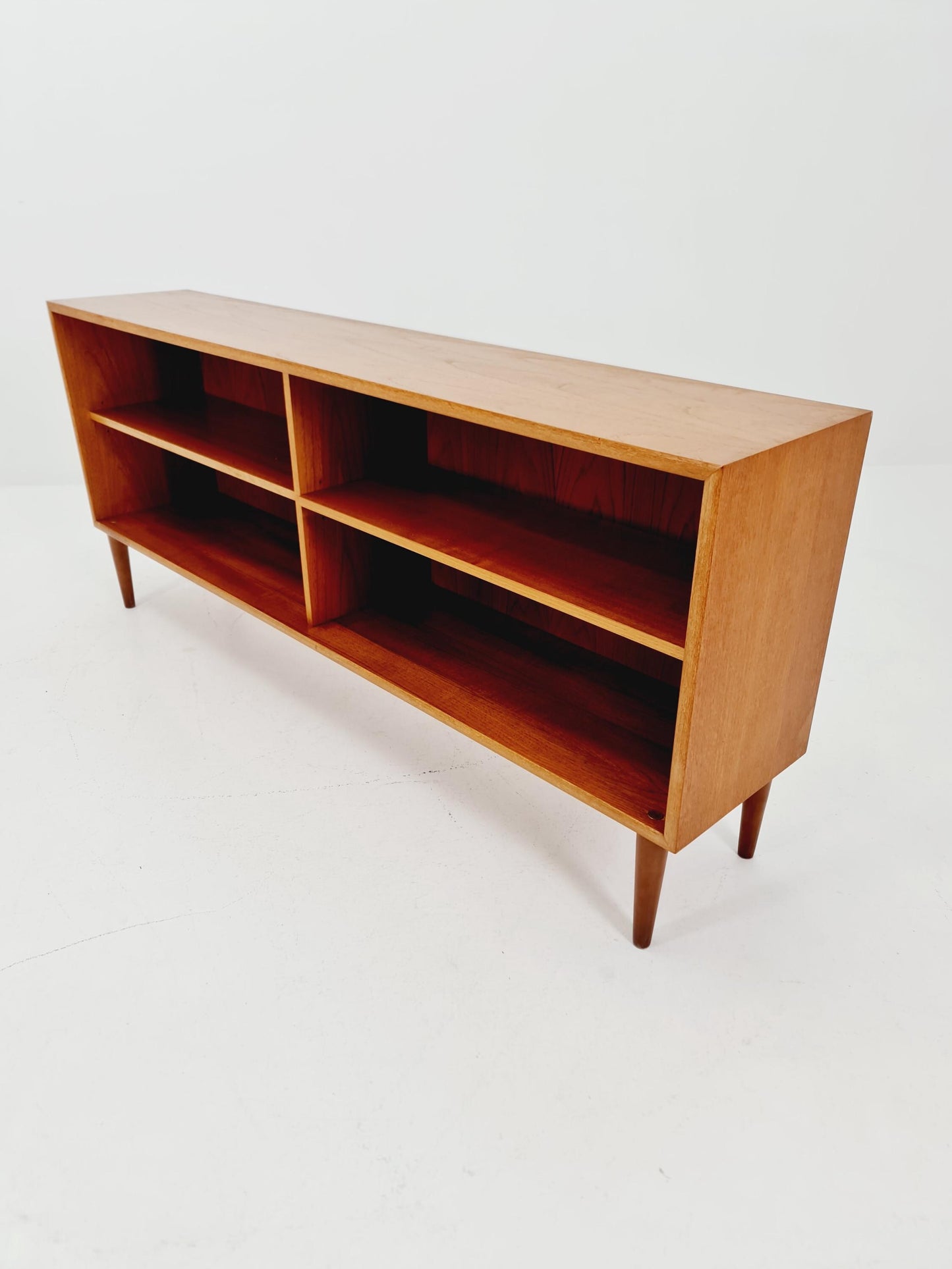Midcentury vintage teak danish cabinet book case, 1960s