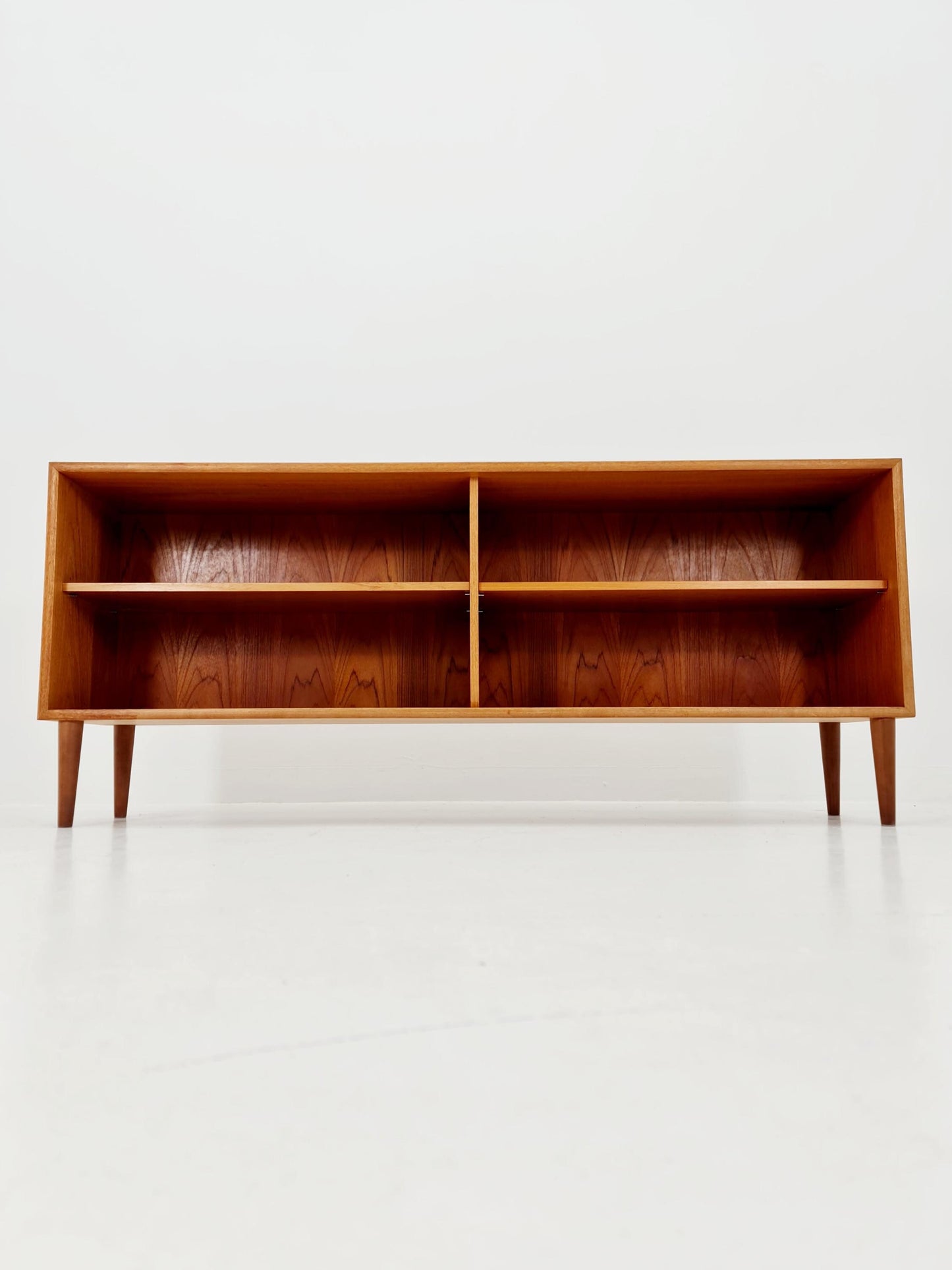 Midcentury vintage teak danish cabinet book case, 1960s