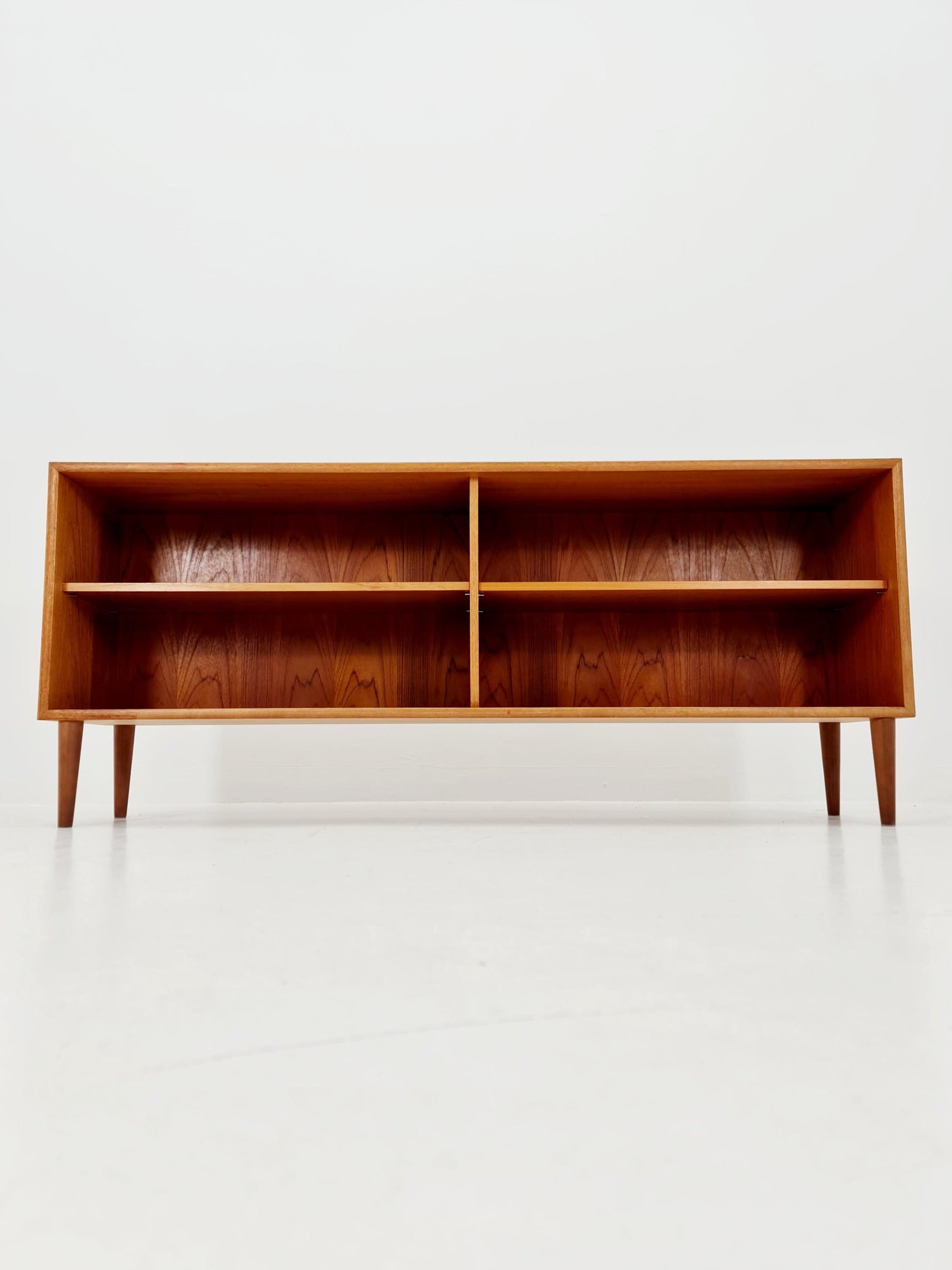 Midcentury vintage teak danish cabinet book case, 1960s
