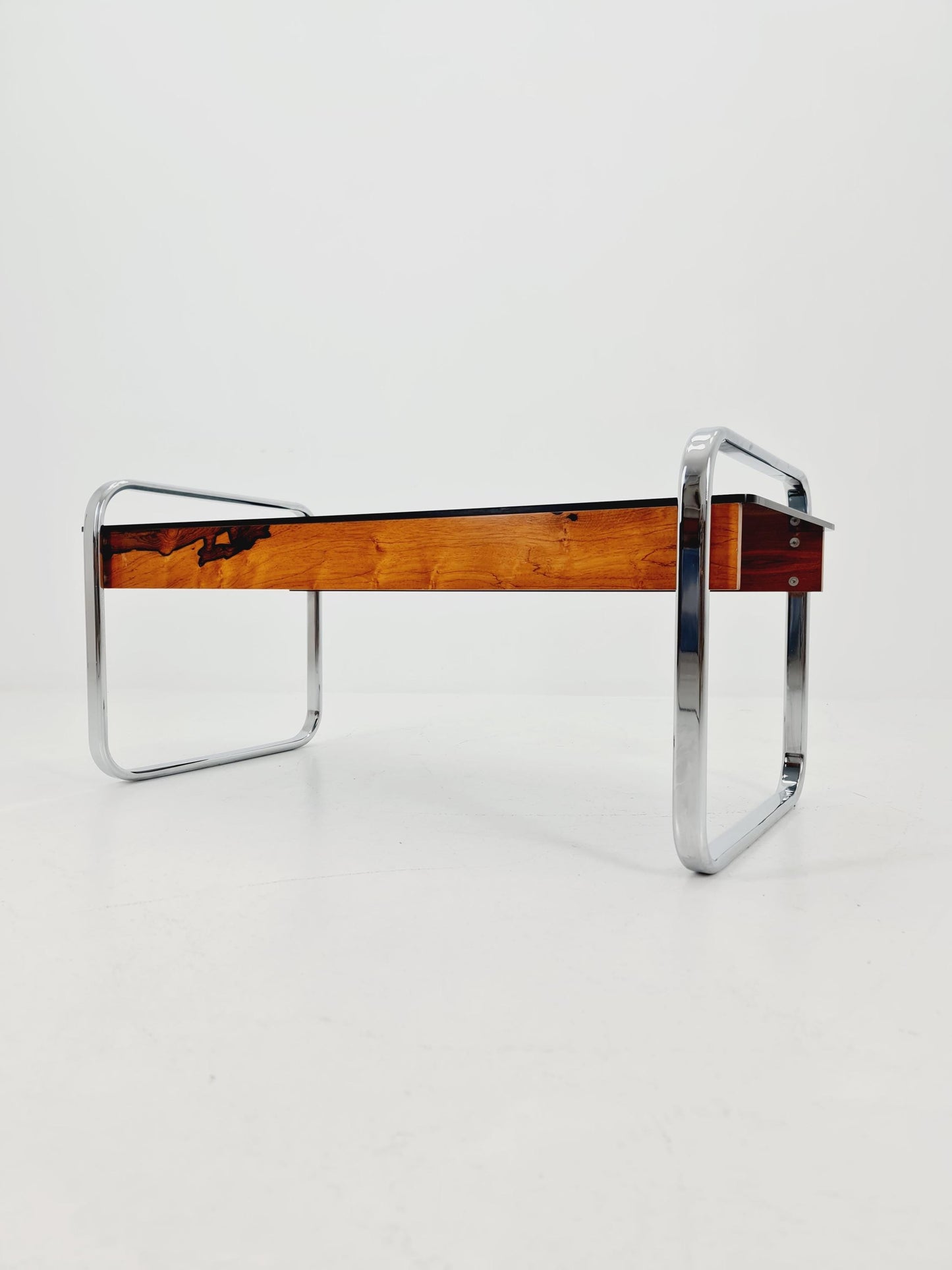 Rare vintage rosewood and smoked Glass coffe table by Peter Protzmann for Herman Miller 1970