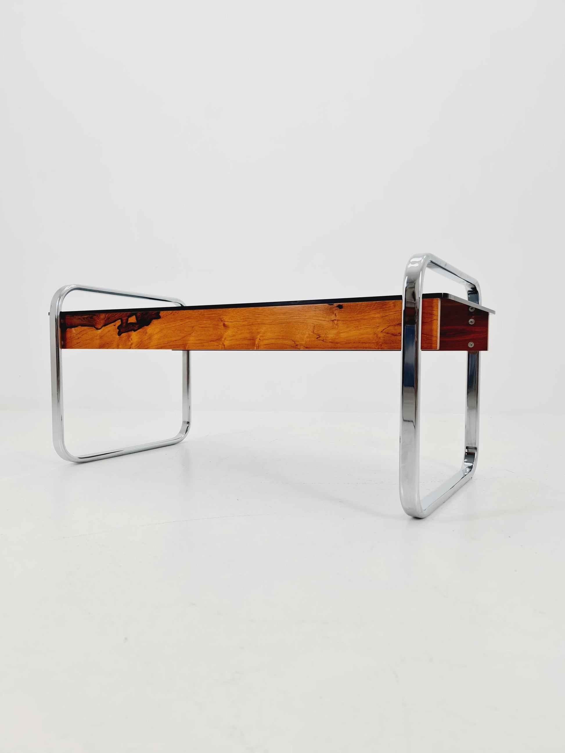 Rare vintage rosewood and smoked Glass coffe table by Peter Protzmann for Herman Miller 1970