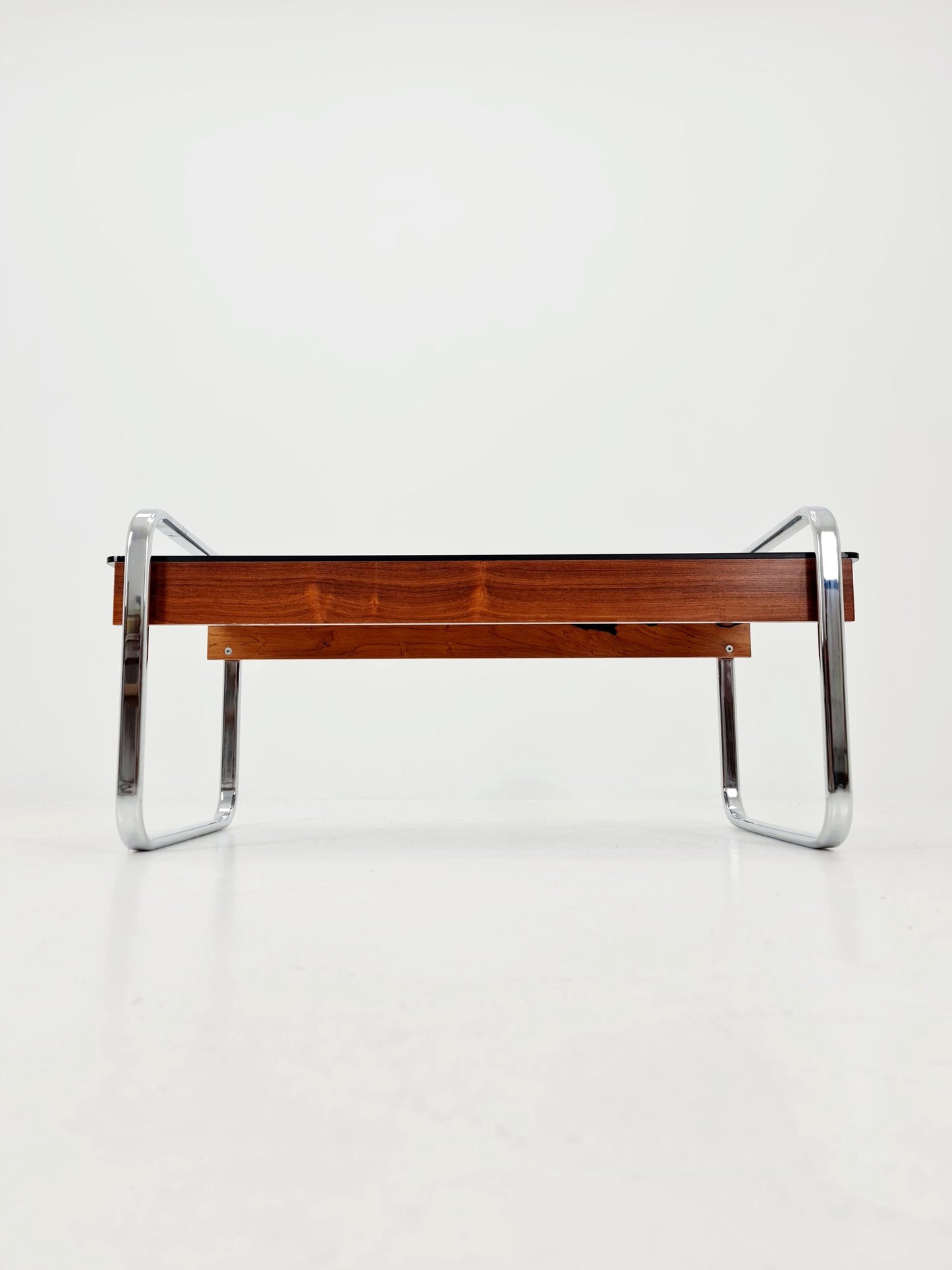 Rare vintage rosewood and smoked Glass coffe table by Peter Protzmann for Herman Miller 1970