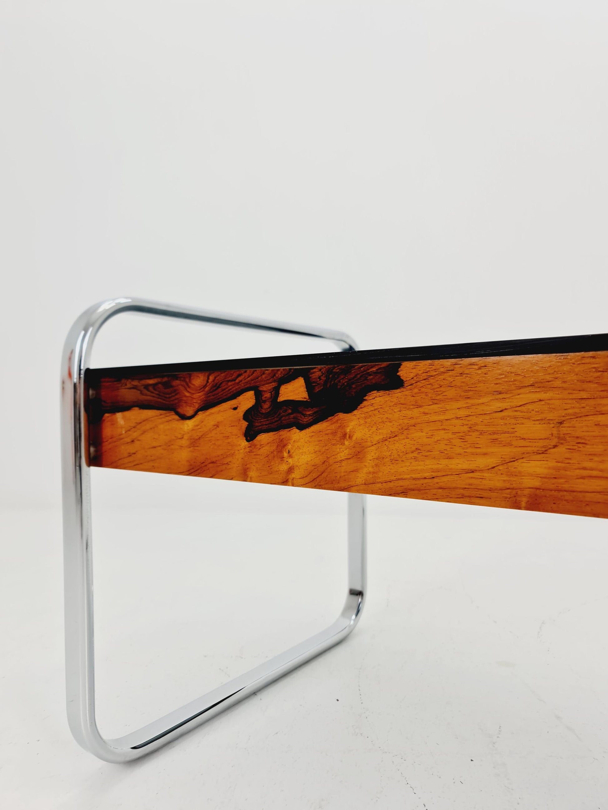 Rare vintage rosewood and smoked Glass coffe table by Peter Protzmann for Herman Miller 1970