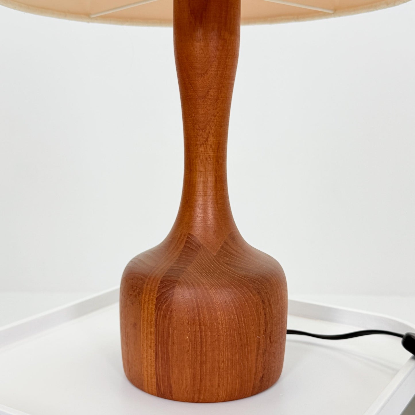 Mid century solid teak table lamp by Domus , 1960s Denmark