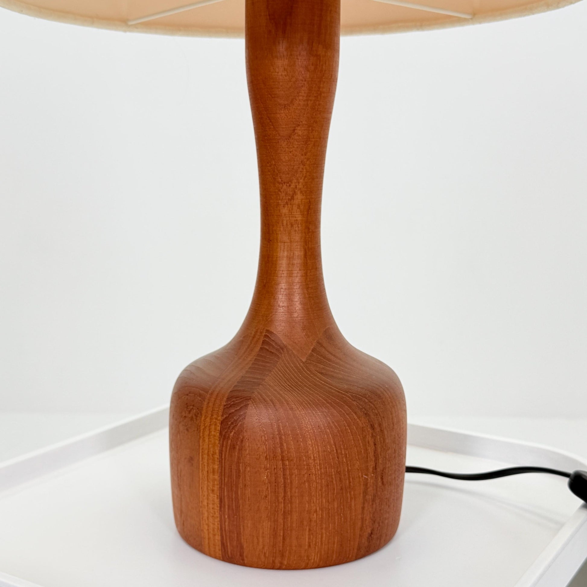 Mid century solid teak table lamp by Domus , 1960s Denmark
