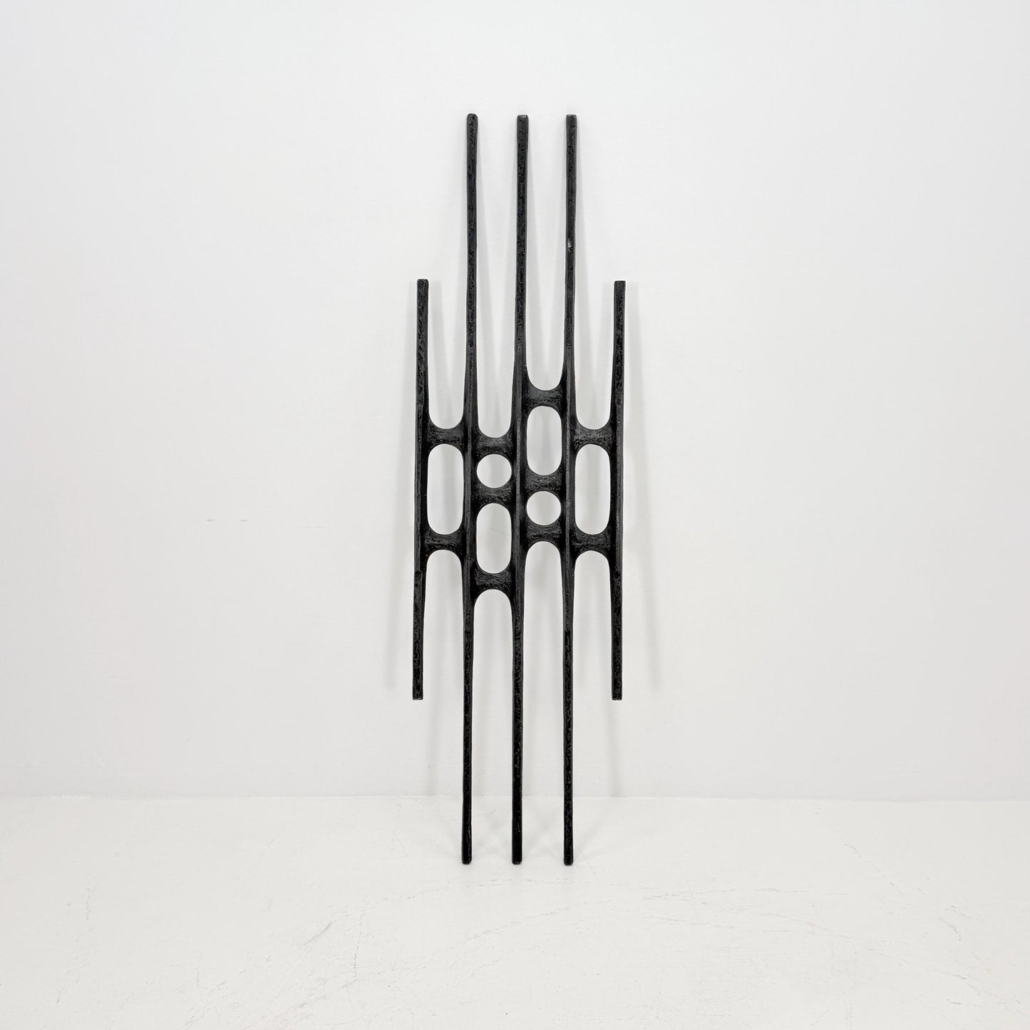mid century Large brutalist abstract wall iron sculpture, 1970s Germany