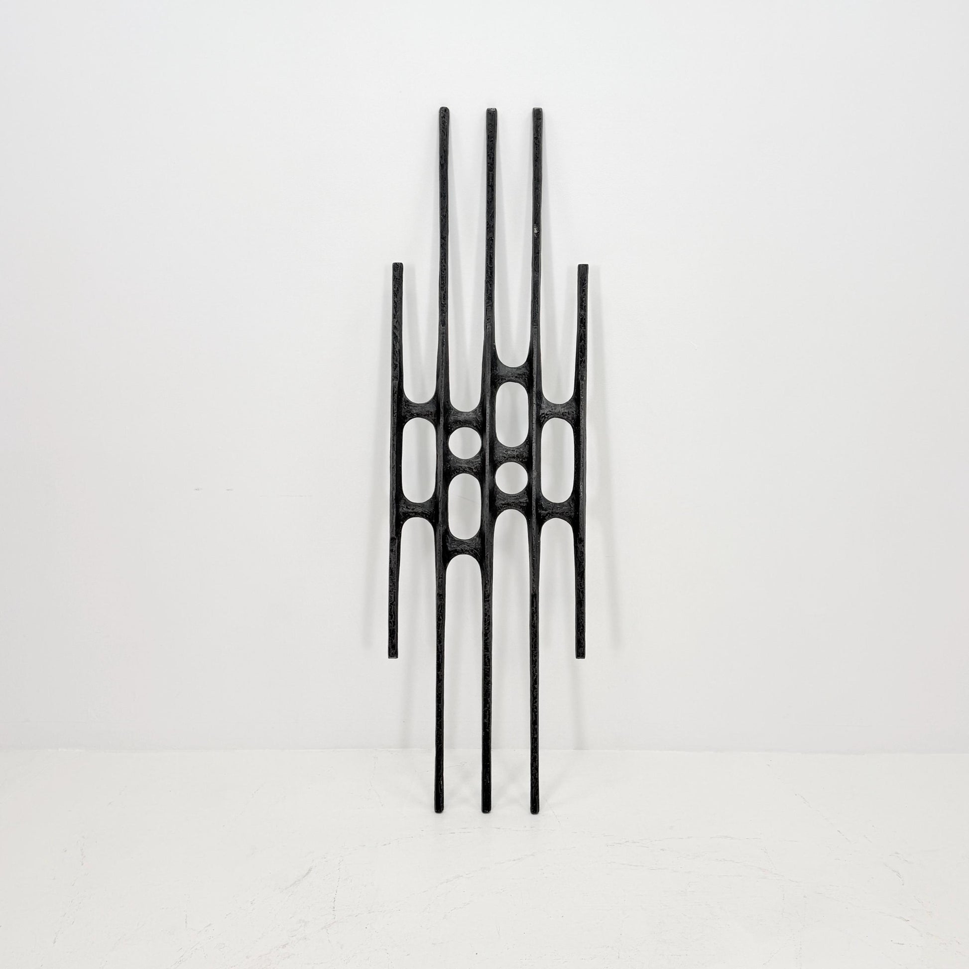 mid century Large brutalist abstract wall iron sculpture, 1970s Germany