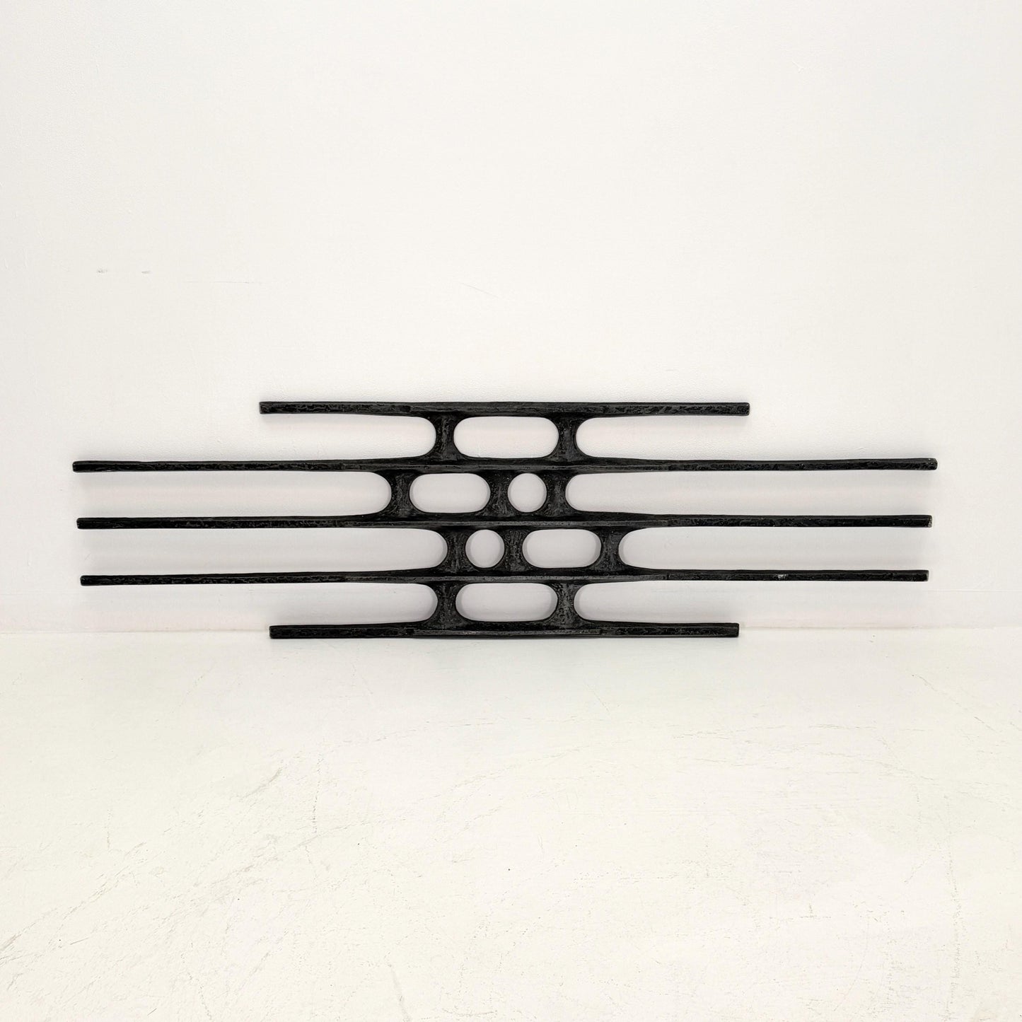 mid century Large brutalist abstract wall iron sculpture, 1970s Germany