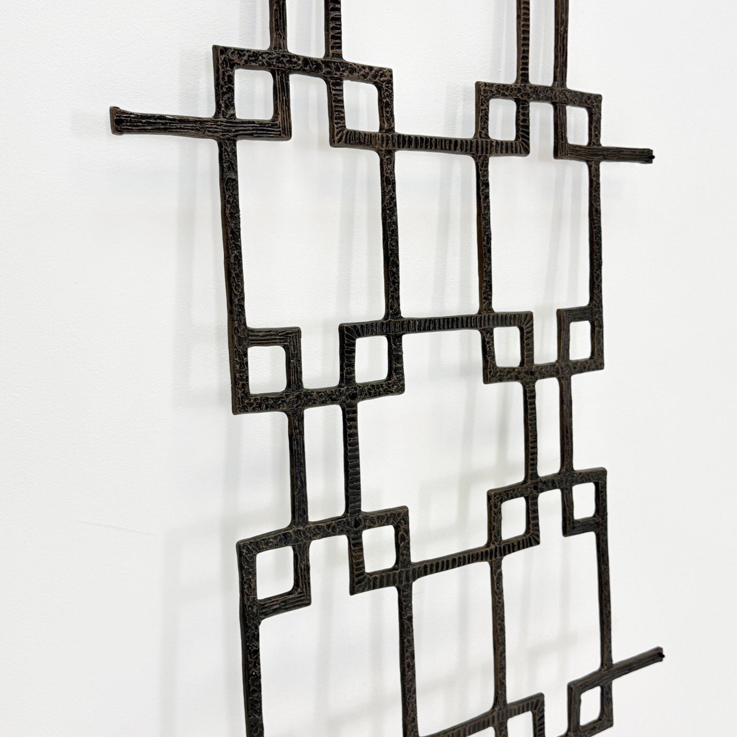 mid century Large brutalist abstract wall iron sculpture, 1970s Germany