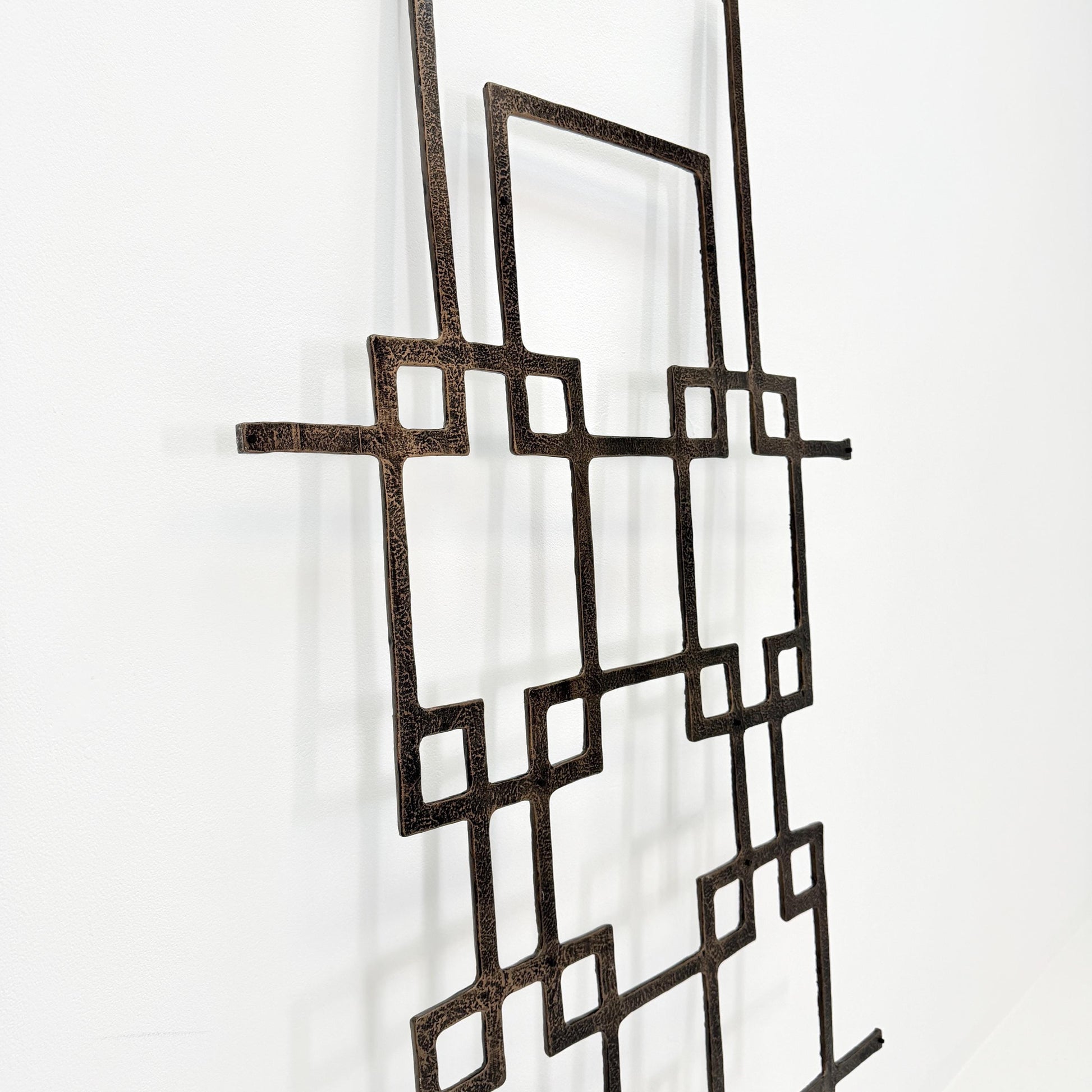 mid century Large brutalist abstract wall iron sculpture, 1970s Germany