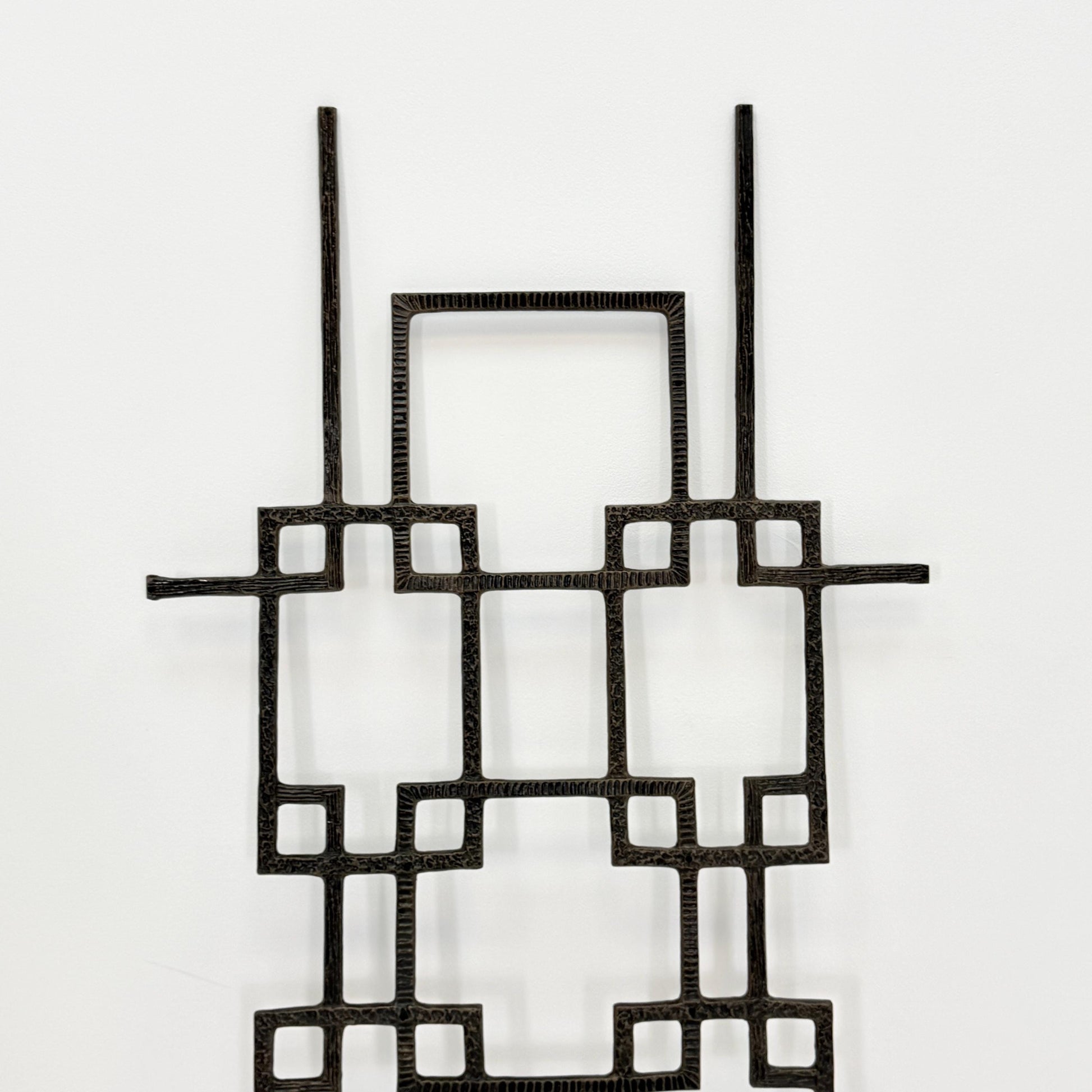 mid century Large brutalist abstract wall iron sculpture, 1970s Germany